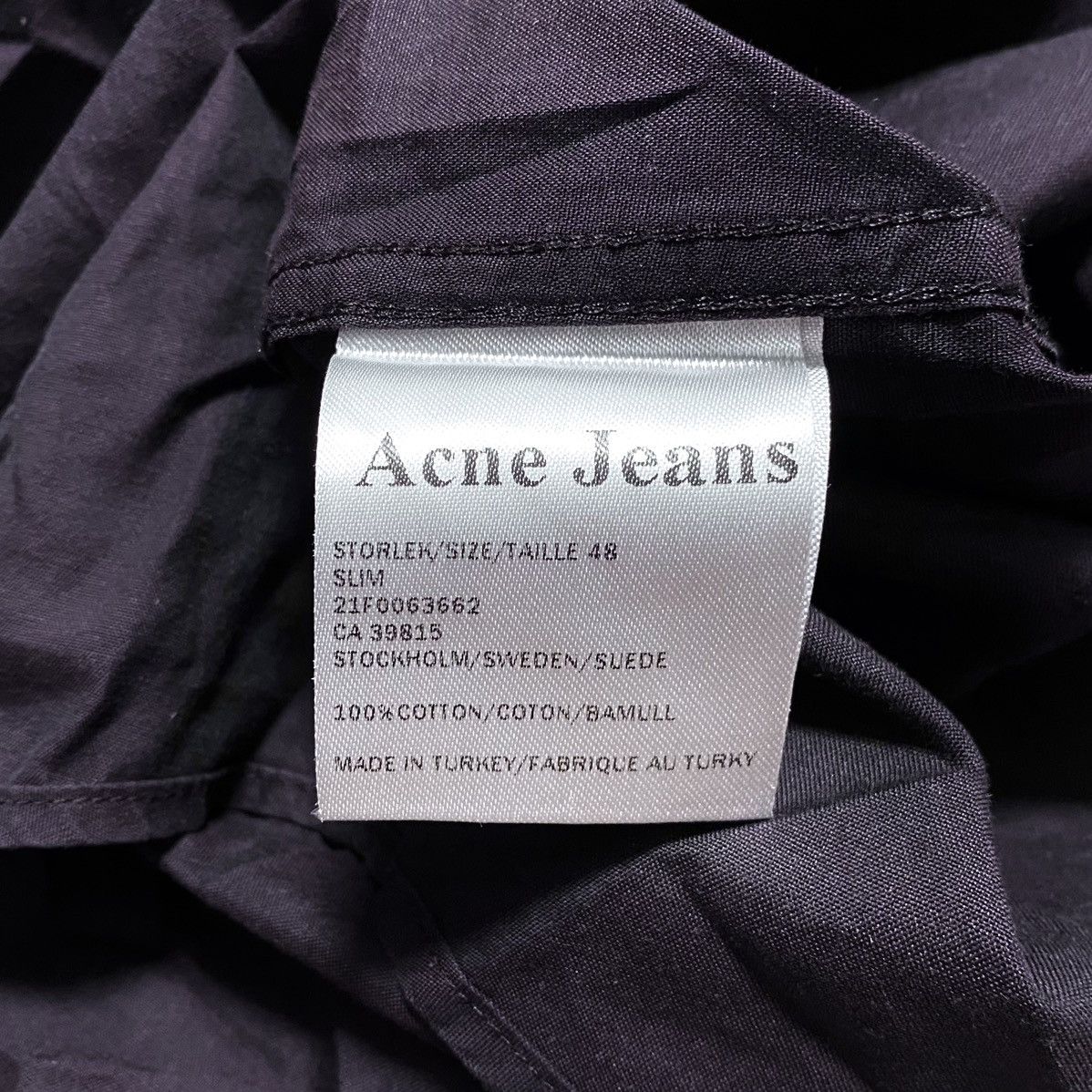 Acne Studios Unisex Acne Studios Brown Cotton Slim Casual Pocket Shirt Size US M / EU 48-50 / 2 - 16 Thumbnail