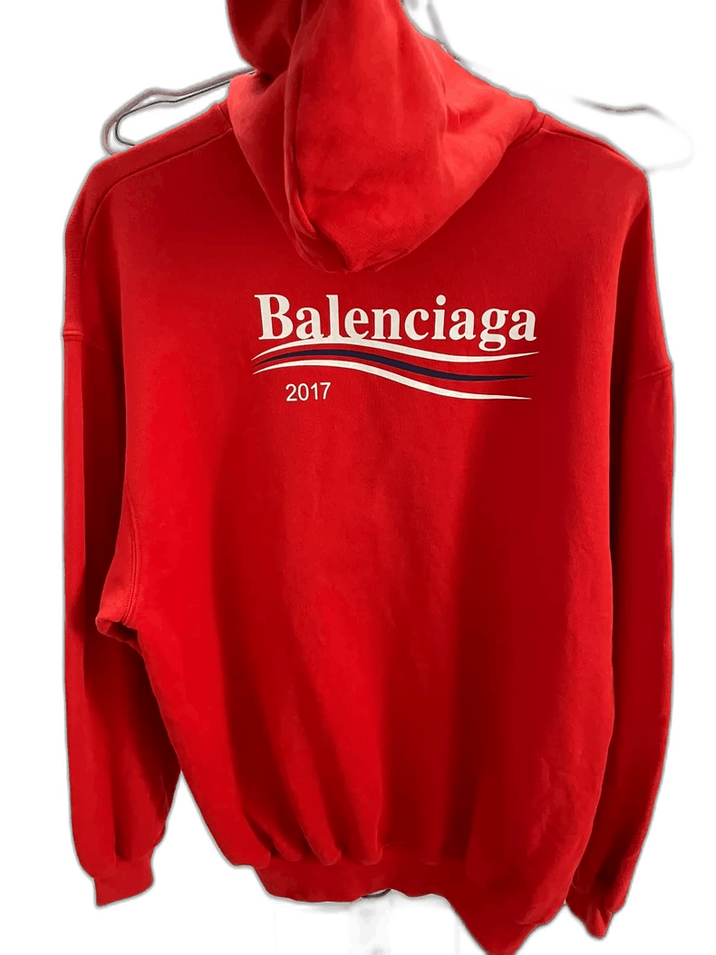 Balenciaga Balenciaga Red Logo Hoodie with Minor Flaws-2505 Size US XS / EU 42 / 0 - 1 Thumbnail