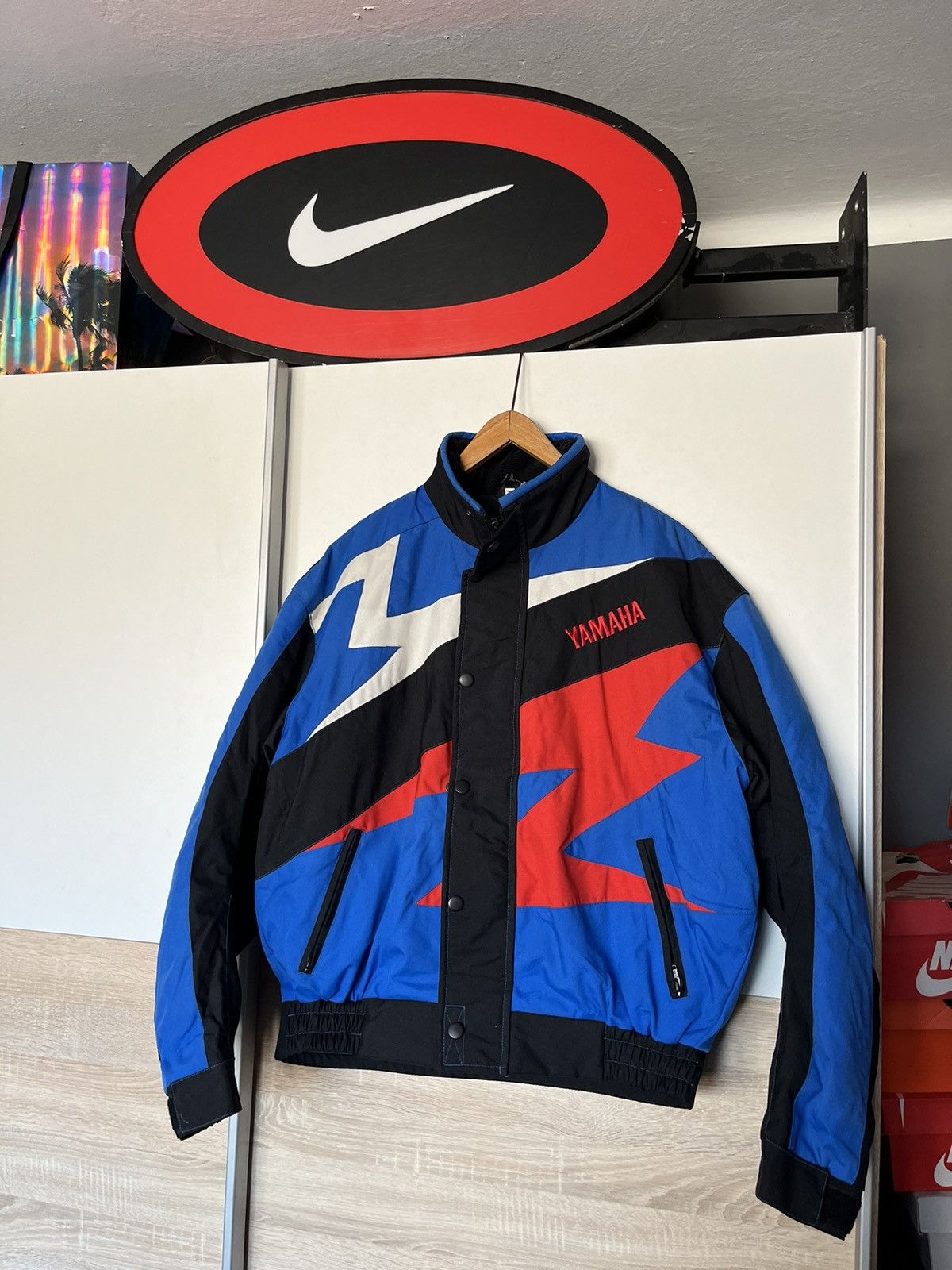 Vintage × Yamaha Vintage 90’s Yamaha Zig Zag Racing Jacket Moto Forma1 Opium Size US XL / EU 56 / 4 - 2 Thumbnail