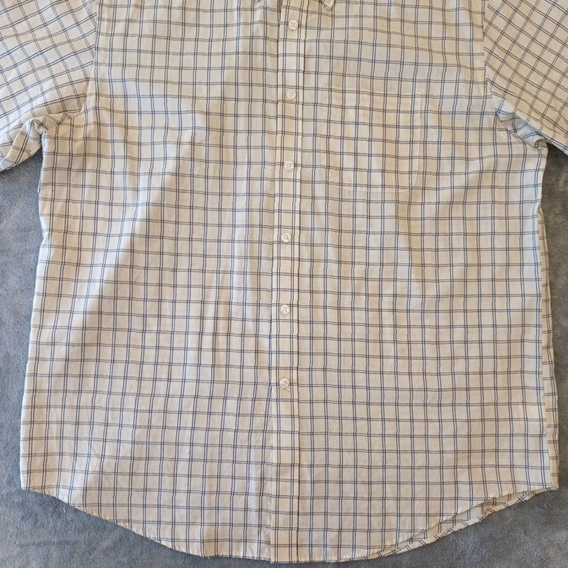 Van Heusen Van Heusen Shirt Mens Large Yellow Plaid Short Sleeve Button-Down Cotton Blend Size US L / EU 52-54 / 3 - 4 Thumbnail