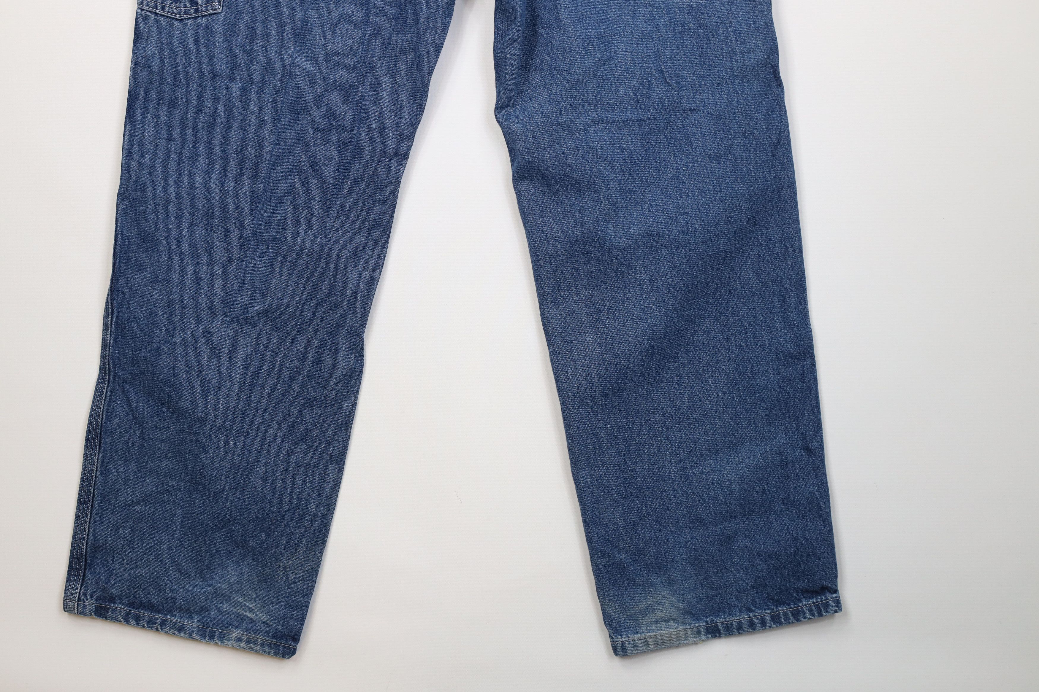 Carhartt Vintage Y2K Carhartt Wide Leg Dungaree Denim Jeans Blue Size US 36 / EU 52 - 16 Thumbnail