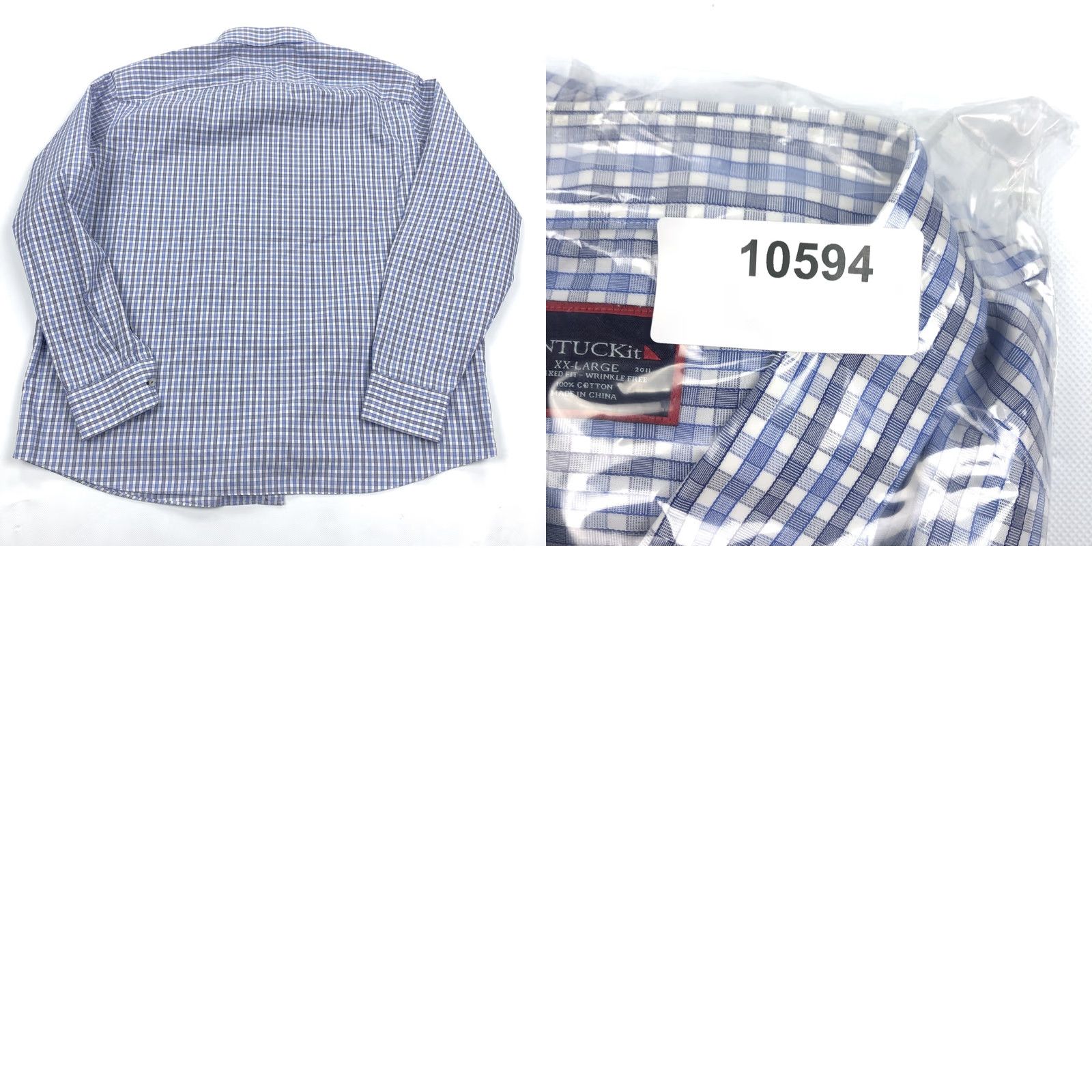 UNTUCKit UNTUCKit 2XL Relaxed Fit Button-Down Shirt Plaid Check Long Sleeve Wrinkle Resistant Casual Business Travel Mens Size US XXL / EU 58 / 5 - 8 Thumbnail