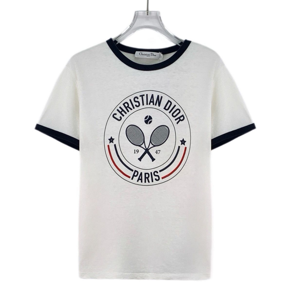 Dior Dior Tennis Racket Letter Printed Short Sleeve T-Shirt K26WX Size M / US 6-8 / IT 42-44 - 1 Thumbnail