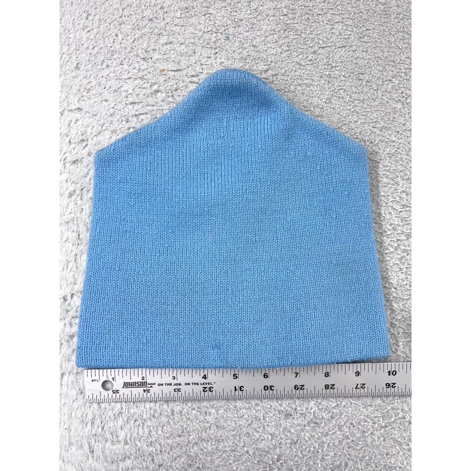 Vintage Light Blue Knit Beanie Hat Adult One Size Cotton Blend Winter Ski Solid Blue Unbranded Beanie Men Women Ski Theme - Mens Womens Size ONE SIZE - 2 Thumbnail