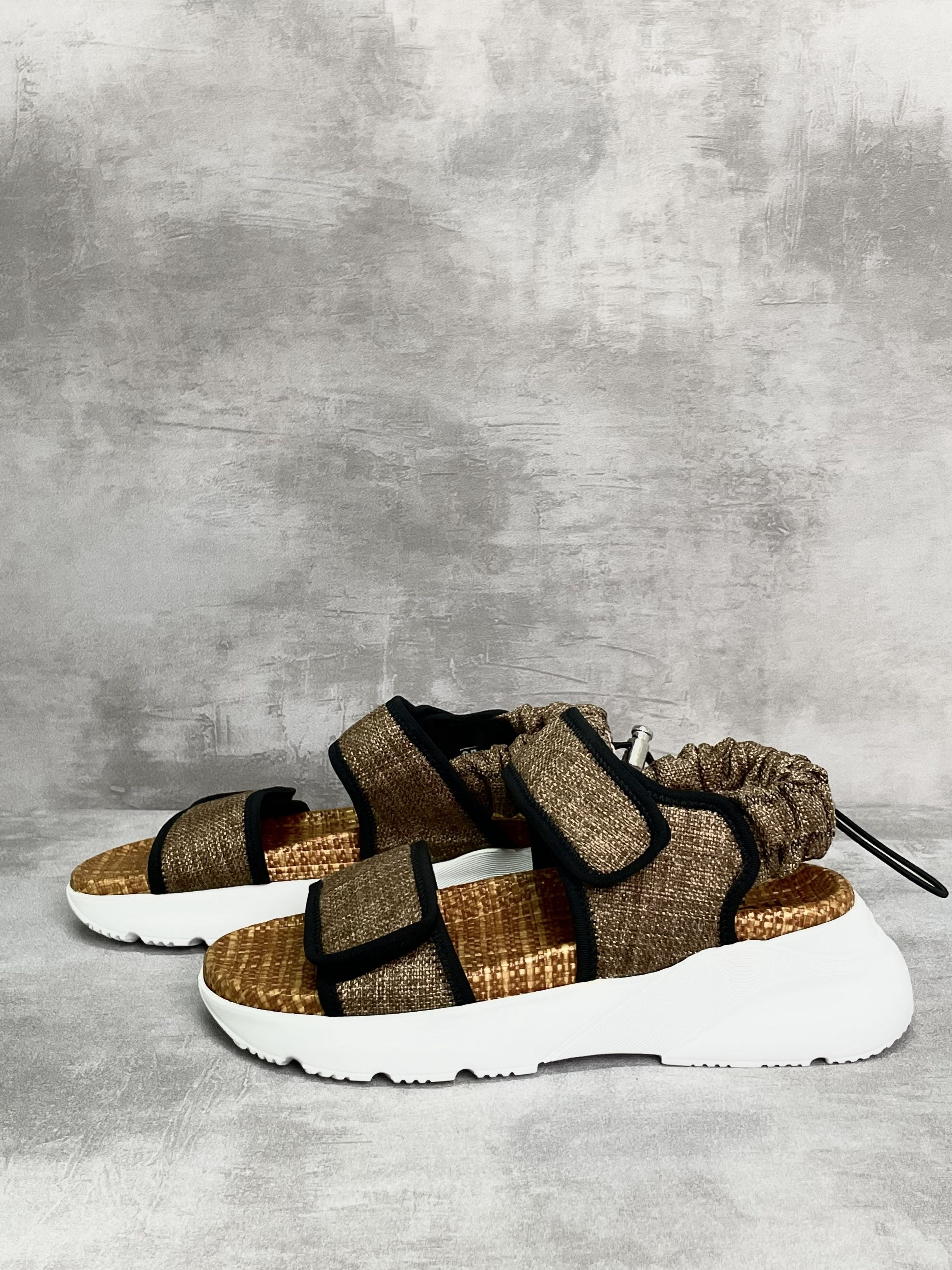 Hogan Hogan Brown Velcro Sandals Size US 7 / IT 37 - 2 Thumbnail
