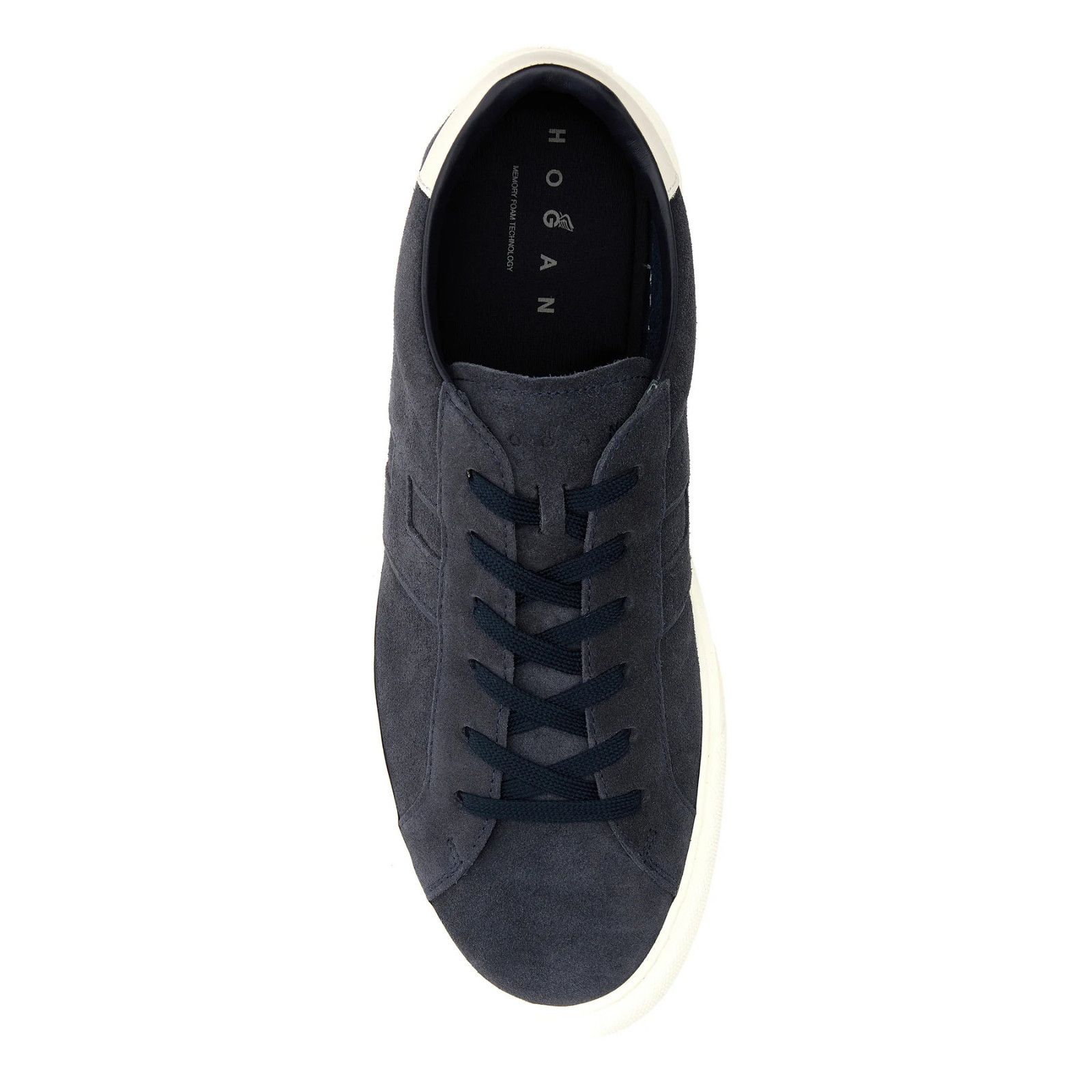 HOGAN Navy Suede Sneakers New )