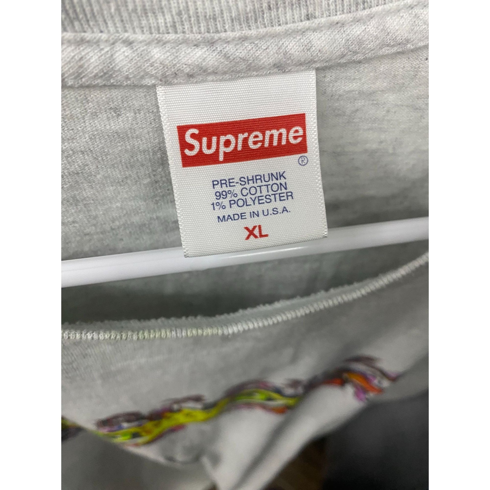 Supreme SUPREME EYES TEE ASH GREY (SS22) SZ XL Size US XL / EU 56 / 4 - 2 Thumbnail