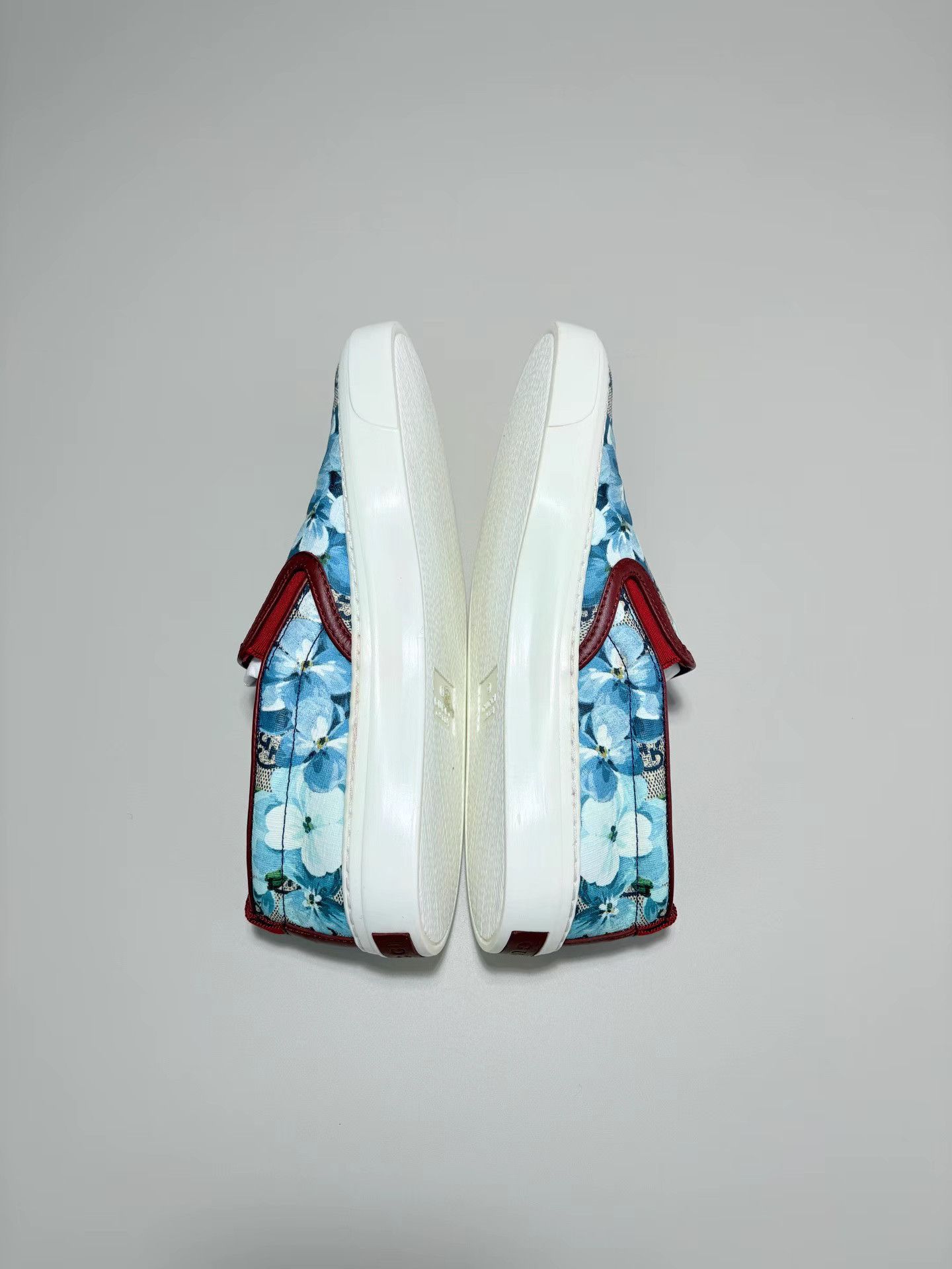 Gucci GUCCI Blue Floral Slip-On Sneakers K1 Size US 6 / IT 36 - 3 Thumbnail
