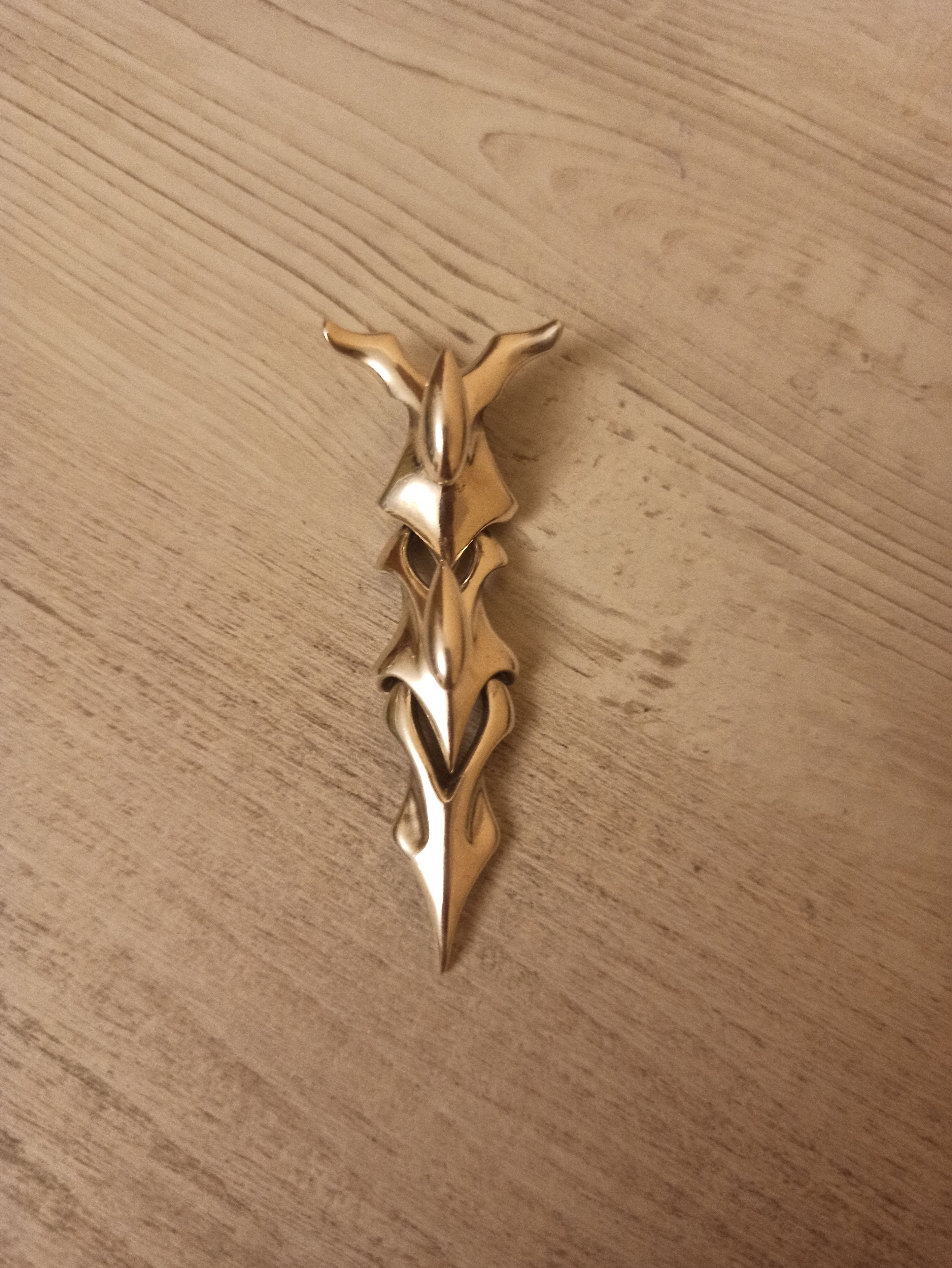 image of Archival Clothing x Sterling Silver Bloody Mary Futuristic 925 Silver Pendant , Men's