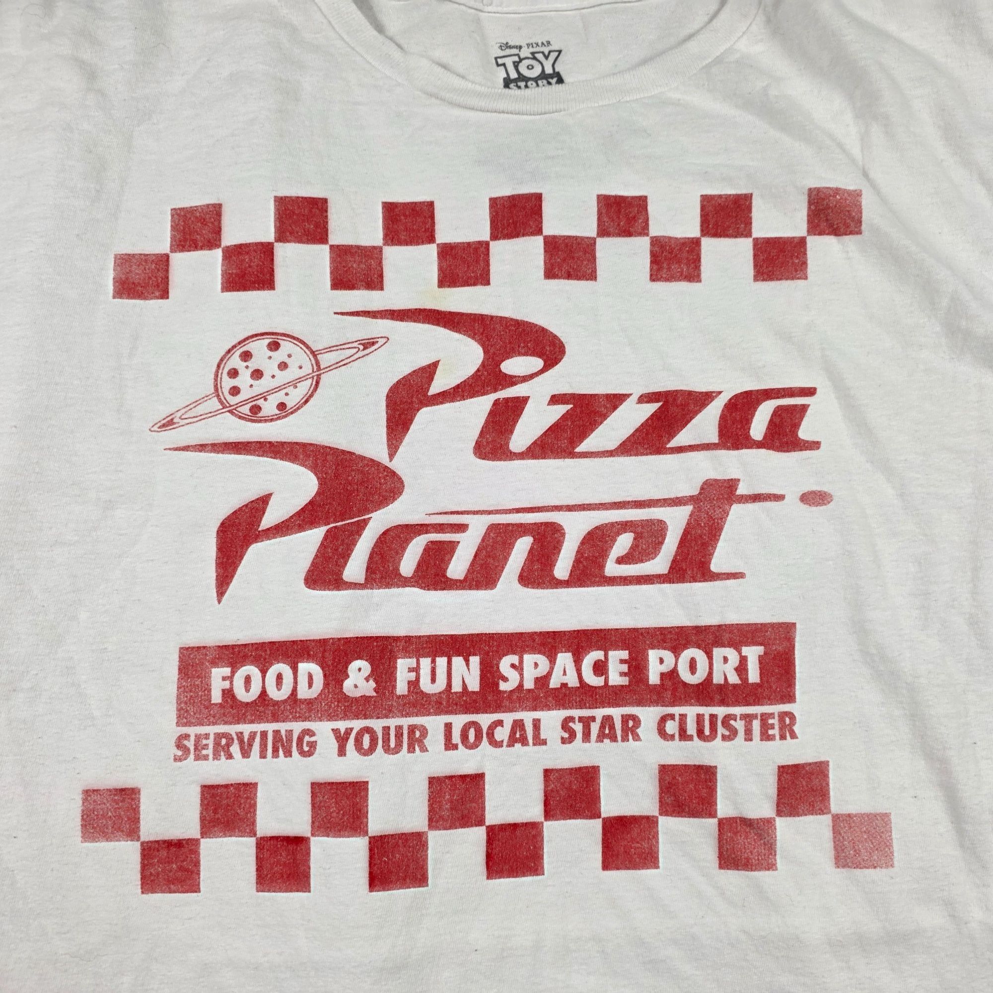 Disney Disney Pixar Toy Story Mens 2XL White Red Pizza Planet T-Shi Size US XXL / EU 58 / 5 - 3 Thumbnail