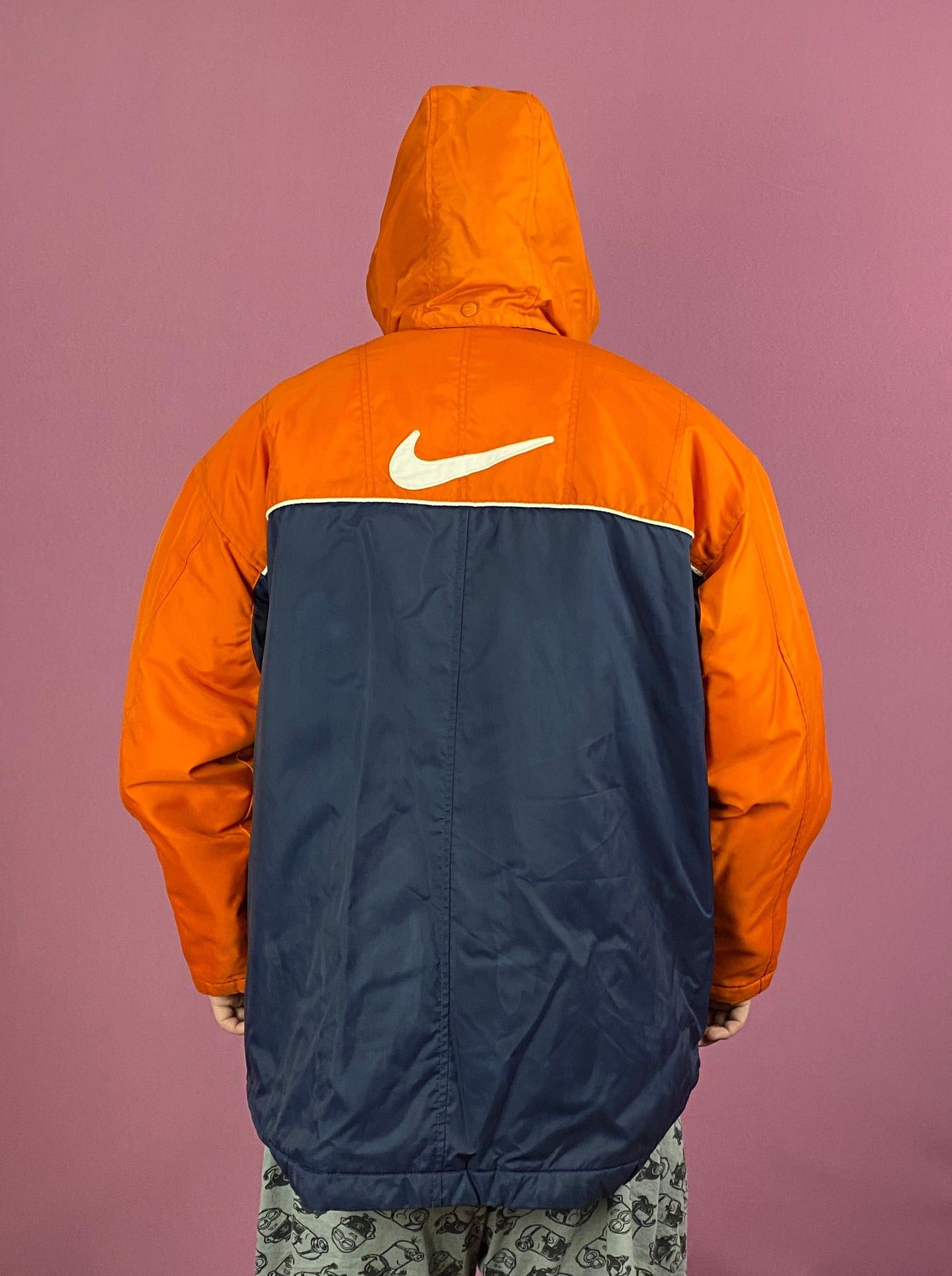 Nike × Vintage 90s Nike Vintage Men's Hooded Jacket - L Size US L / EU 52-54 / 3 - 3 Thumbnail