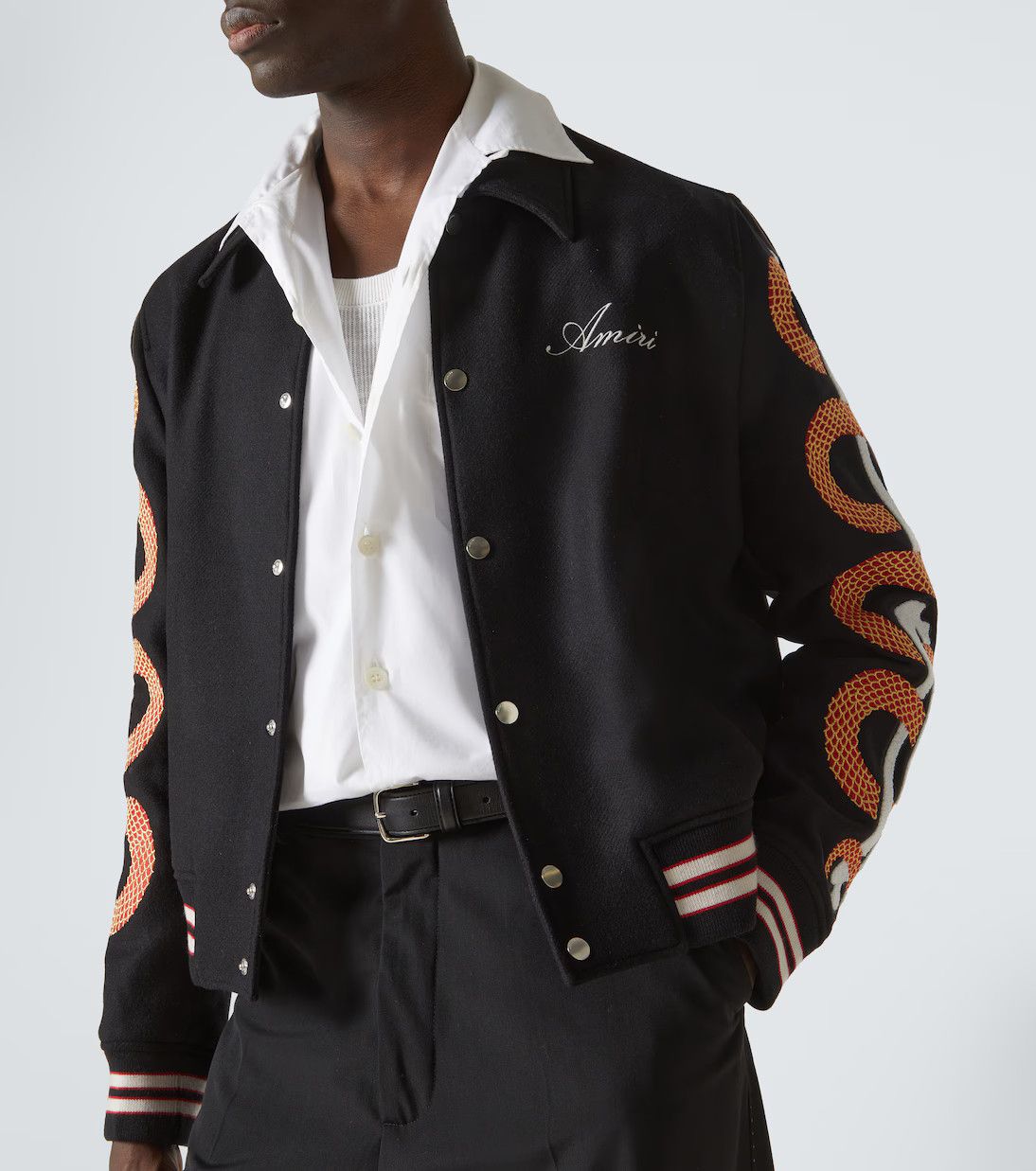 Amiri o1h1sh10525 Snake Bones Jacket in Black Size US XL / EU 56 / 4 - 5 Thumbnail