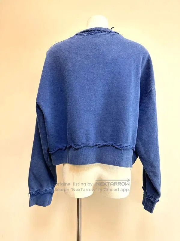 Miu Miu Miu Miu Blue Cotton Long Sleeve Cropped Sweatshirt . Size XS / US 0-2 / IT 36-38 - 1 Thumbnail