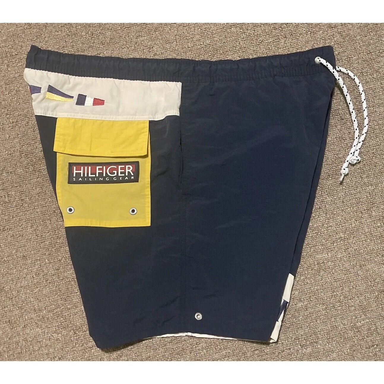 Tommy Hilfiger Vintage 90s Mens XL Tommy Hilfiger Sailing Gear Swim Trunks Size US 40 / EU 56 - 4 Thumbnail
