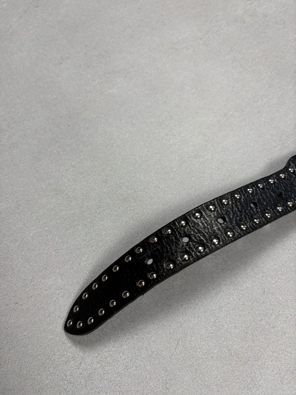 Other Berge Leather Studded Belt Rhinestone Chain Solid Brass Y2K Size ONE SIZE - 10 Thumbnail