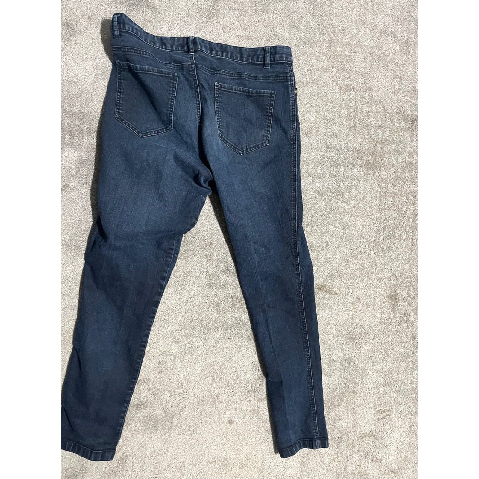 Vintage New York & Company Jeans - Low Rise Jegging Blue Womens 12 Tally Pocket 5-Pocket Denim Cotton Blend Belt Loops Size 34" / US 12 / IT 48 - 3 Thumbnail