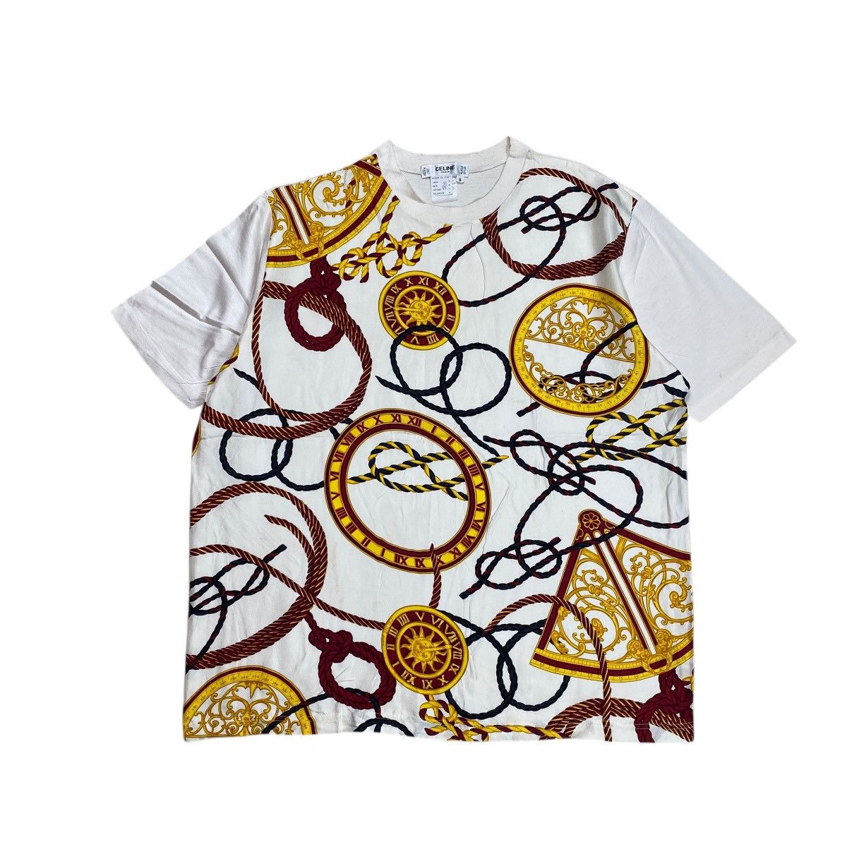 Celine Celine Mix Match Logo Pattern Silk Shorts Sleeve Shirts Size US M / EU 48-50 / 2 - 1 Thumbnail
