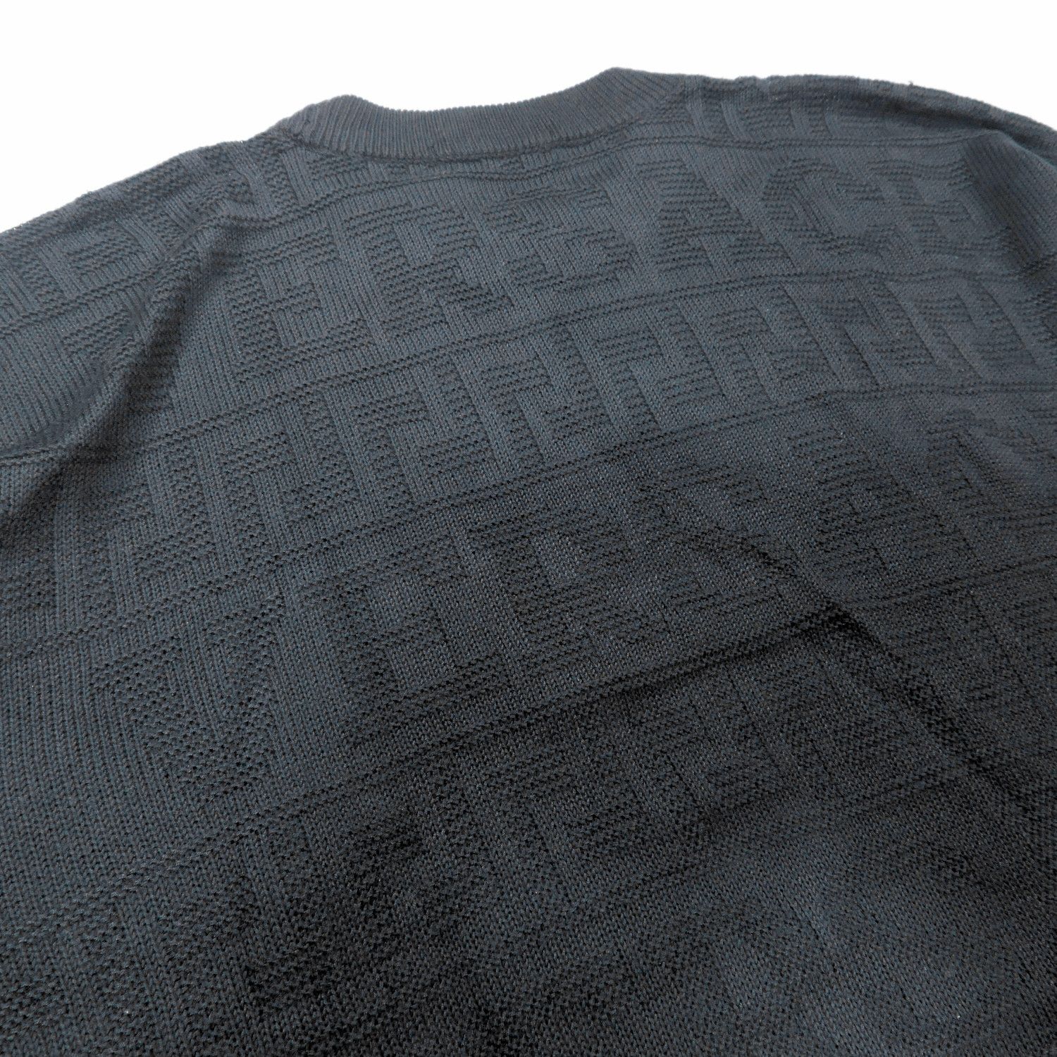 Versace BIG SPELL LOGO MONOGRAM LONG-SLEEVED KNIT SWEATER Size US M / EU 48-50 / 2 - 11 Thumbnail
