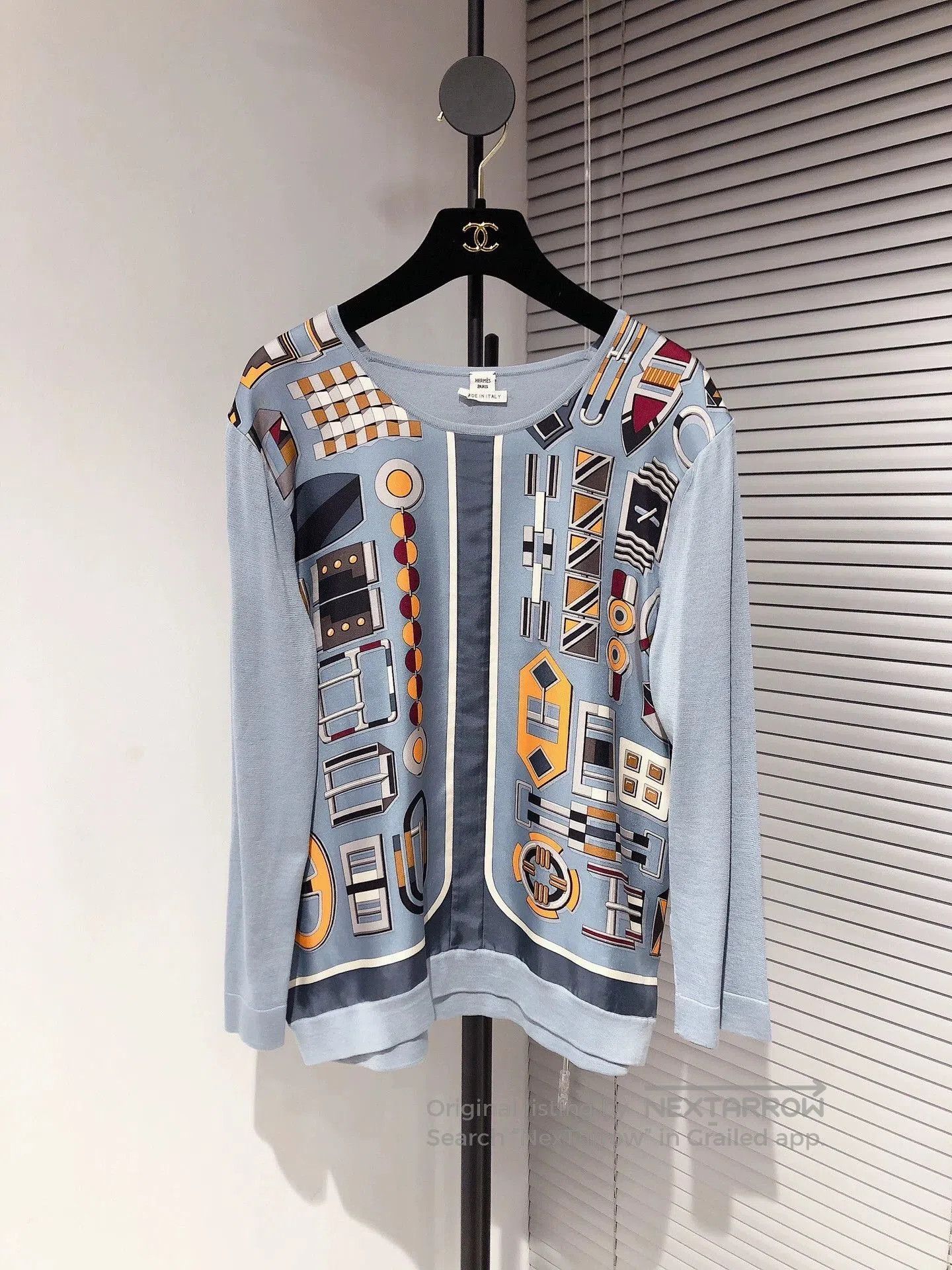 Hermes Hermes Silk Print Paneled Knit Top. Size US S / EU 44-46 / 1 - 1 Thumbnail