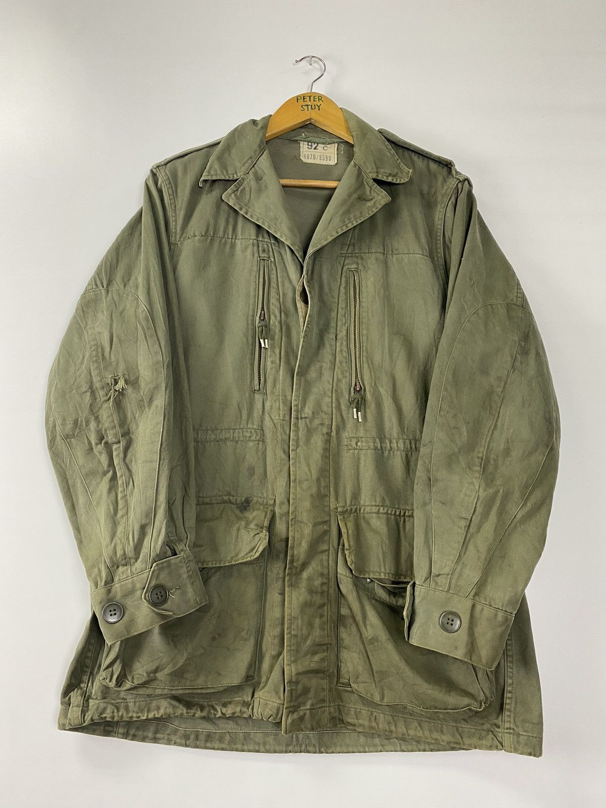 Vintage Vintage 70s Military Jacket Size US L / EU 52-54 / 3 - 8 Thumbnail