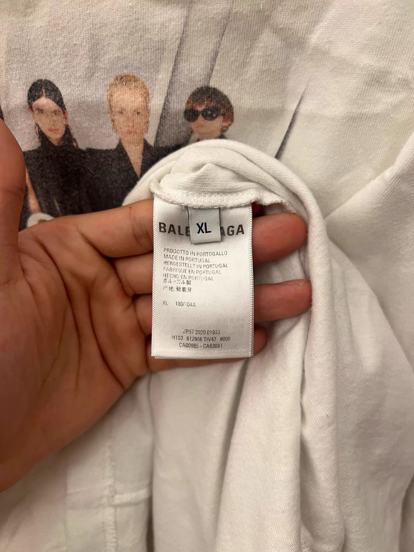 Balenciaga Balenciaga Men's Band Print Logo SS White XL Tee Size US XL / EU 56 / 4 - 4 Thumbnail