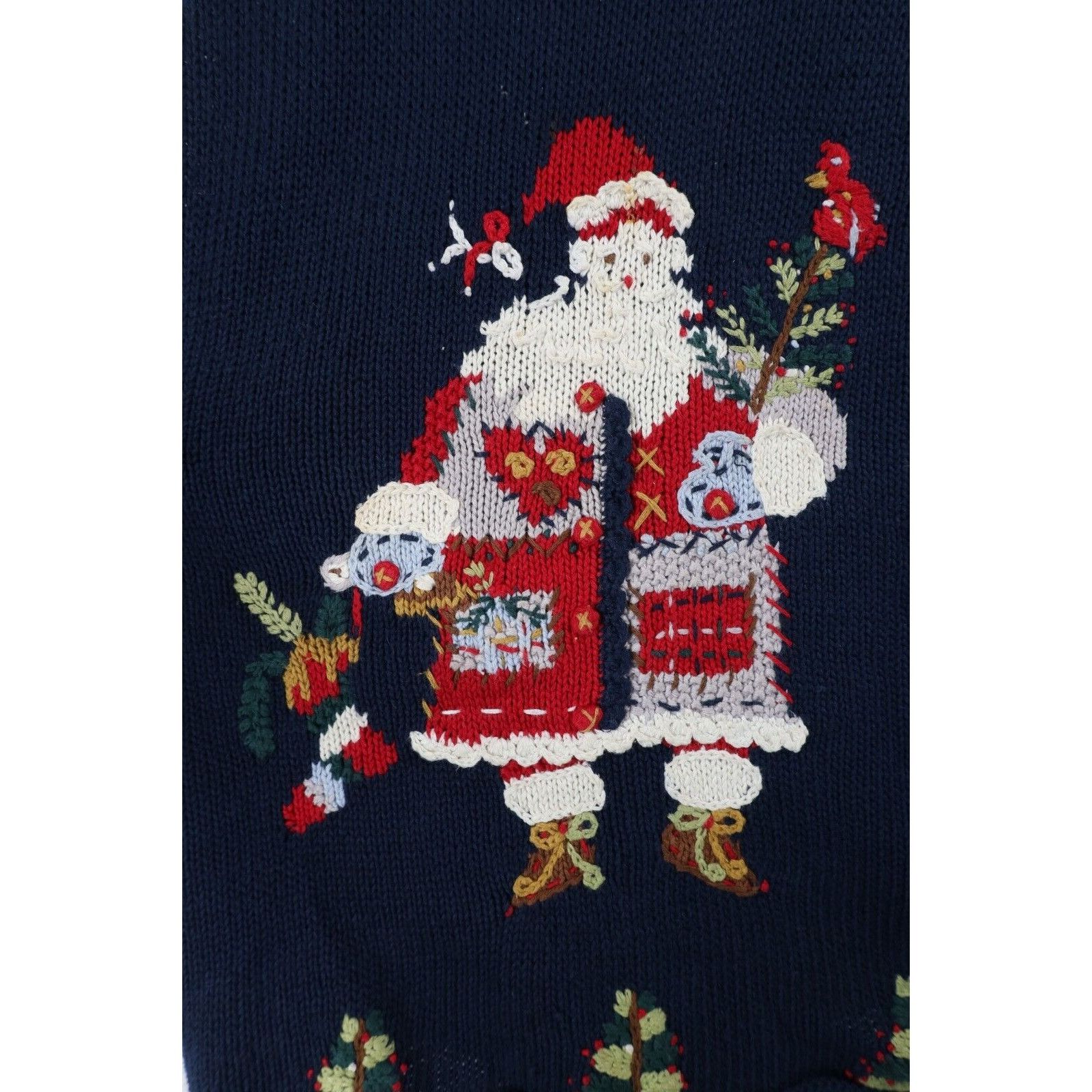 Vintage Vintage 90s Streetwear Marled Knit Christmas Santa Sweater Size XL / US 12-14 / IT 48-50 - 5 Thumbnail