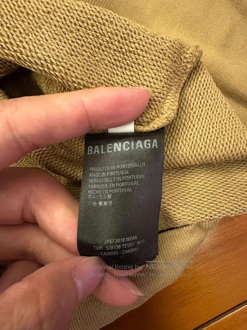 Balenciaga Balenciaga Khaki wheat hoodie Size US M / EU 48-50 / 2 - 4 Thumbnail