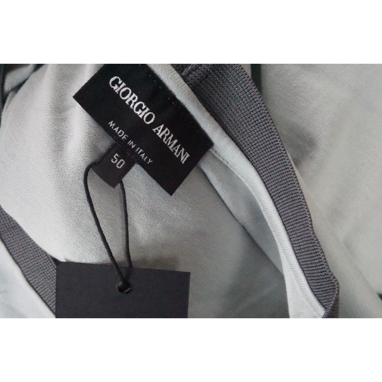Giorgio Armani Giorgio Armani Black Label Gray Blue Argyle Cotton T Shirt S Size US M / EU 48-50 / 2 - 4 Thumbnail