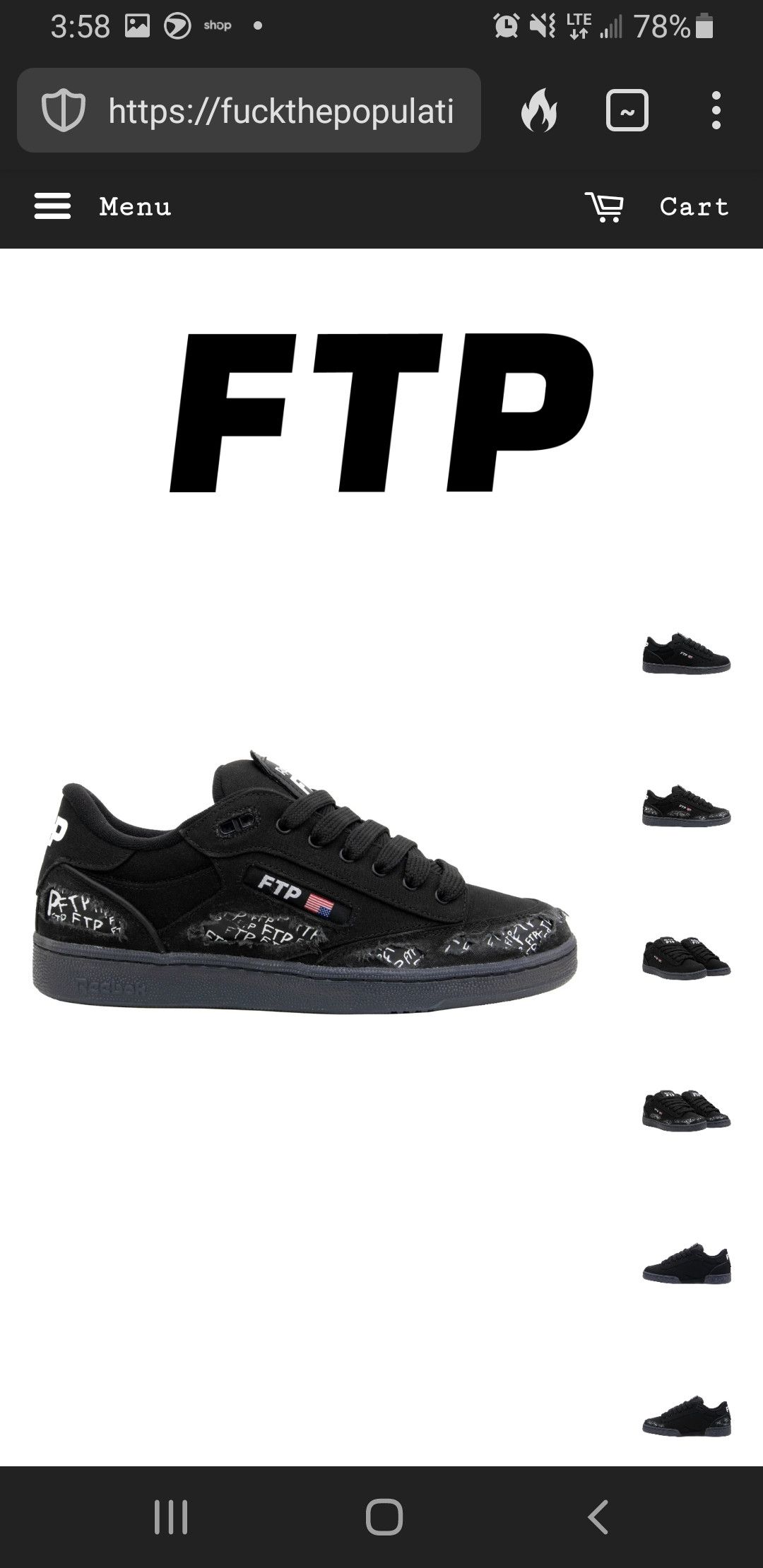 Fuck The Population FTP + REEBOK CLUB C BULC Shoes Size US 9 / EU 42 - 7 Thumbnail