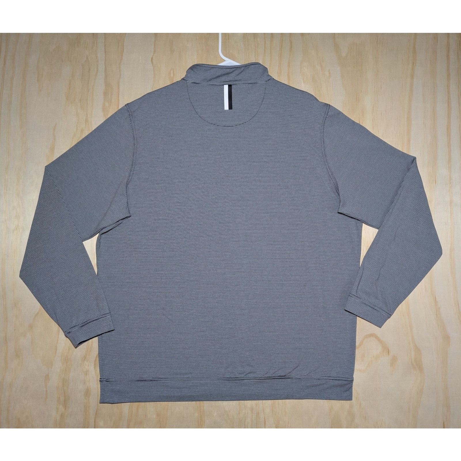 Other Rhoback Men's XL Quarter Zip Pullover Micro Stripe Gray Size US XL / EU 56 / 4 - 7 Thumbnail