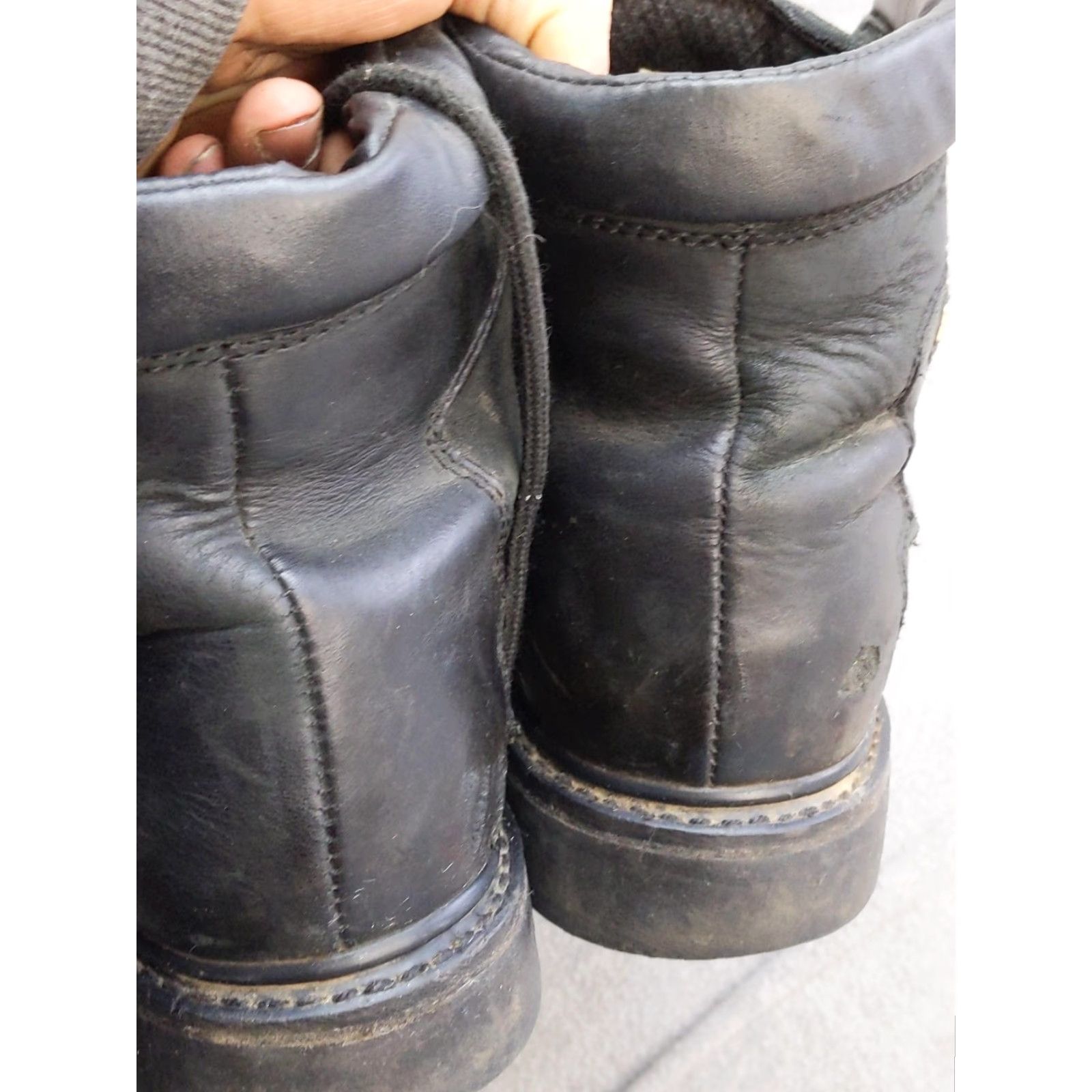 Harley Davidson Harley-Davidson Boots Mens 11.5 Black Leather Biker Motorcycle Lace Up Ankle Workwear Winter Mens Shoes Size US 12 / EU 45 - 7 Thumbnail