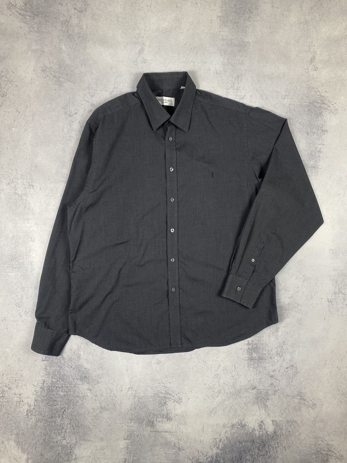 Yves Saint Laurent Yves Saint Laurent Classic Logo Button Up Cotton Shirt Size US XL / EU 56 / 4 - 2 Thumbnail
