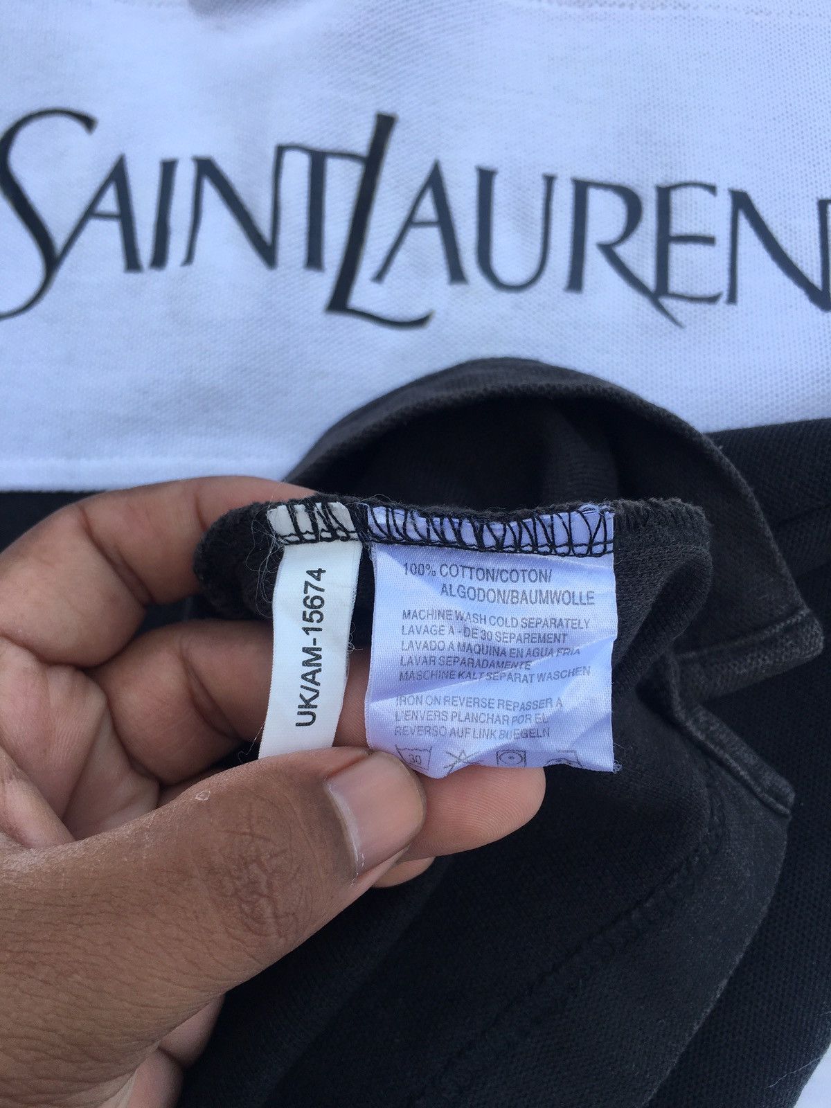 Yves Saint Laurent Rare Vintage Yves Saint Laurent Ysl Spellout Tshirt Size US L / EU 52-54 / 3 - 12 Thumbnail