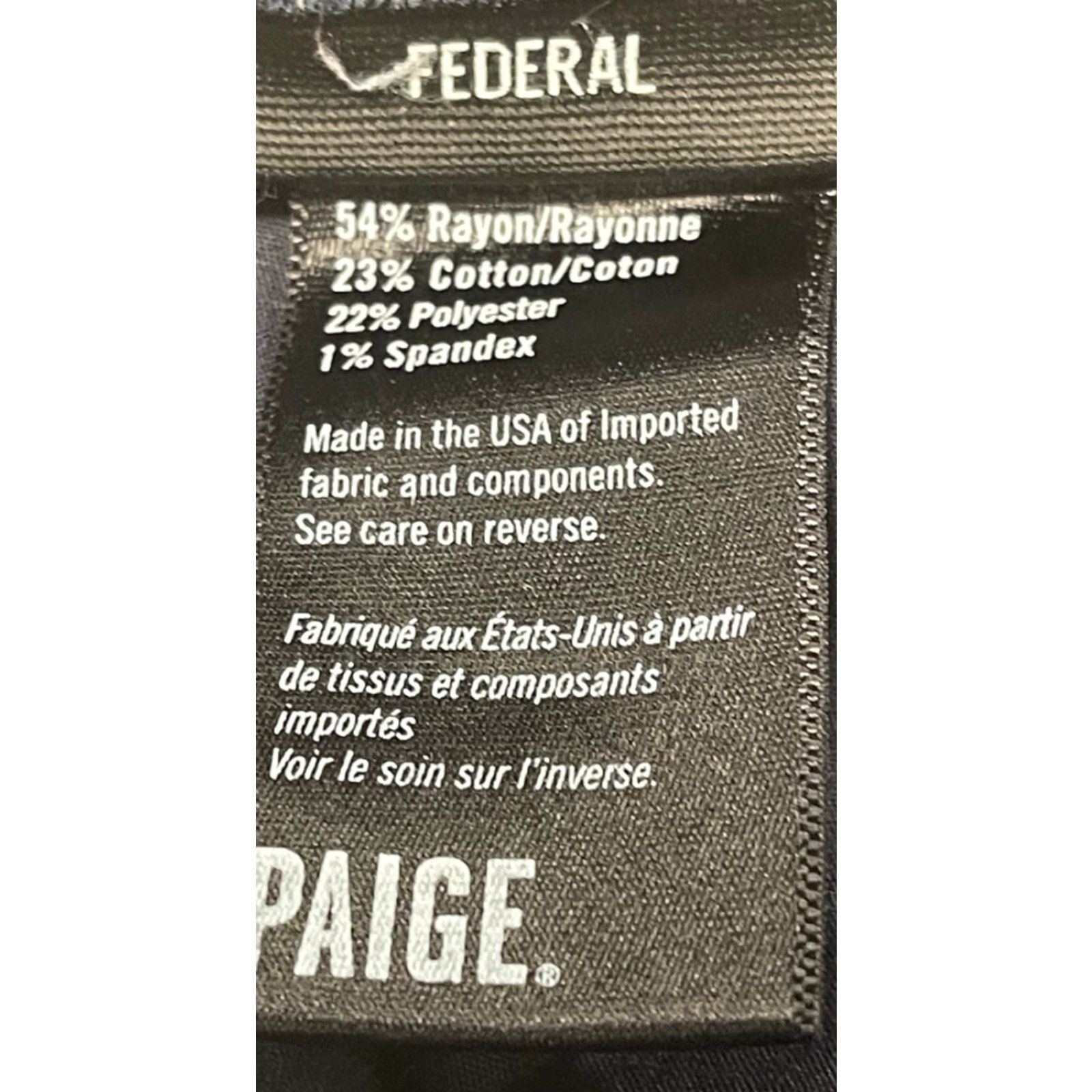 Paige Paige Jeans Mens Federal Cellar Slim Straight Dark Wash 5-Pocket Stretch Denim Size US 38 / EU 54 - 3 Thumbnail