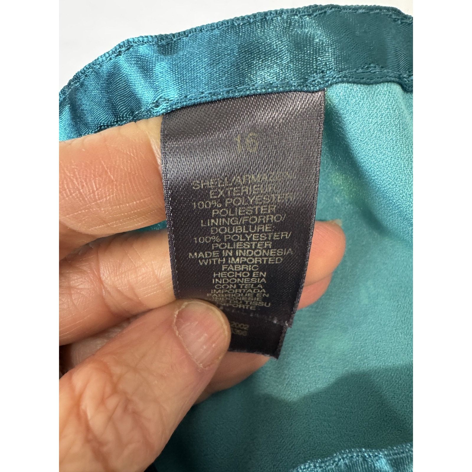 Other Twee Floral Skirt Liz Claiborne Blue Yellow Teal Trumpet 16 Size 38" / US 16 / IT 52 - 7 Thumbnail