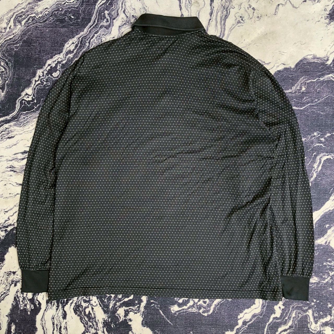 Yves Saint Laurent Vintage 90s Yves Saint Laurent Pour Homme Dotted Polo Shirt Size US L / EU 52-54 / 3 - 3 Thumbnail