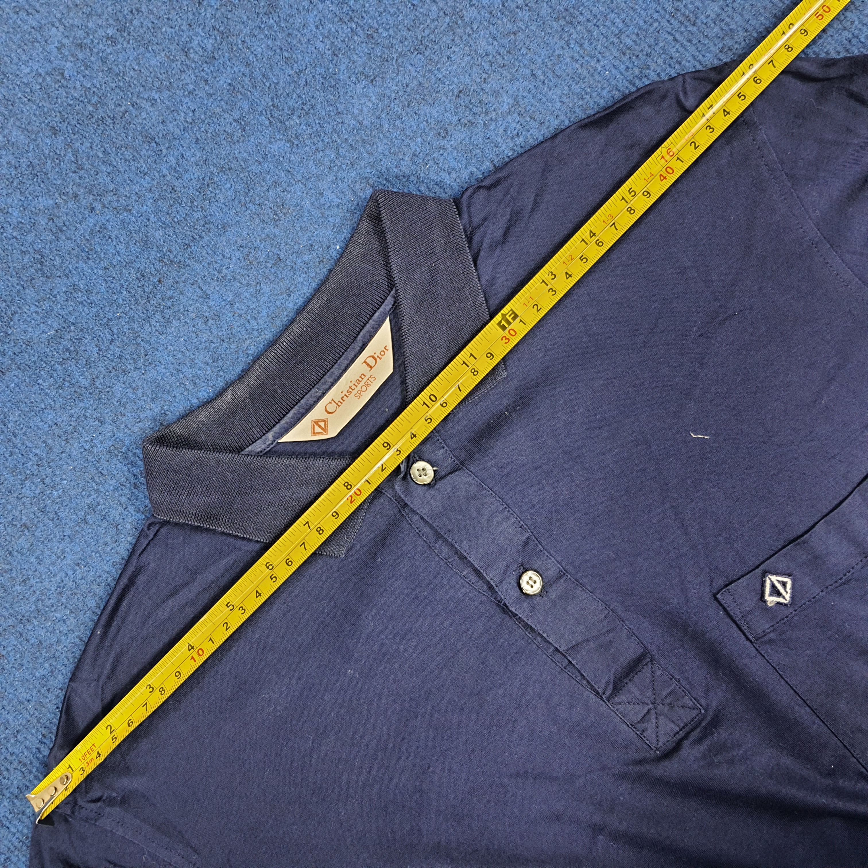 Christian Dior Monsieur × Vintage Vintage Christian Dior Sports Pocket Long Sleeve Polo Shirt Size US M / EU 48-50 / 2 - 8 Thumbnail