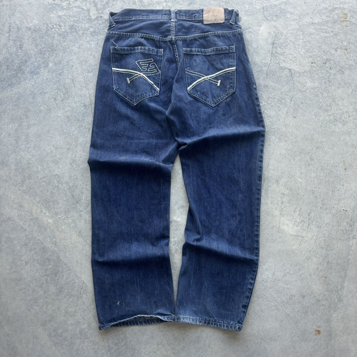 Affliction × Enyce × Vintage Baggy Y2k Embroidered Enyce Jeans Size US 34 / EU 50 - 1 Thumbnail