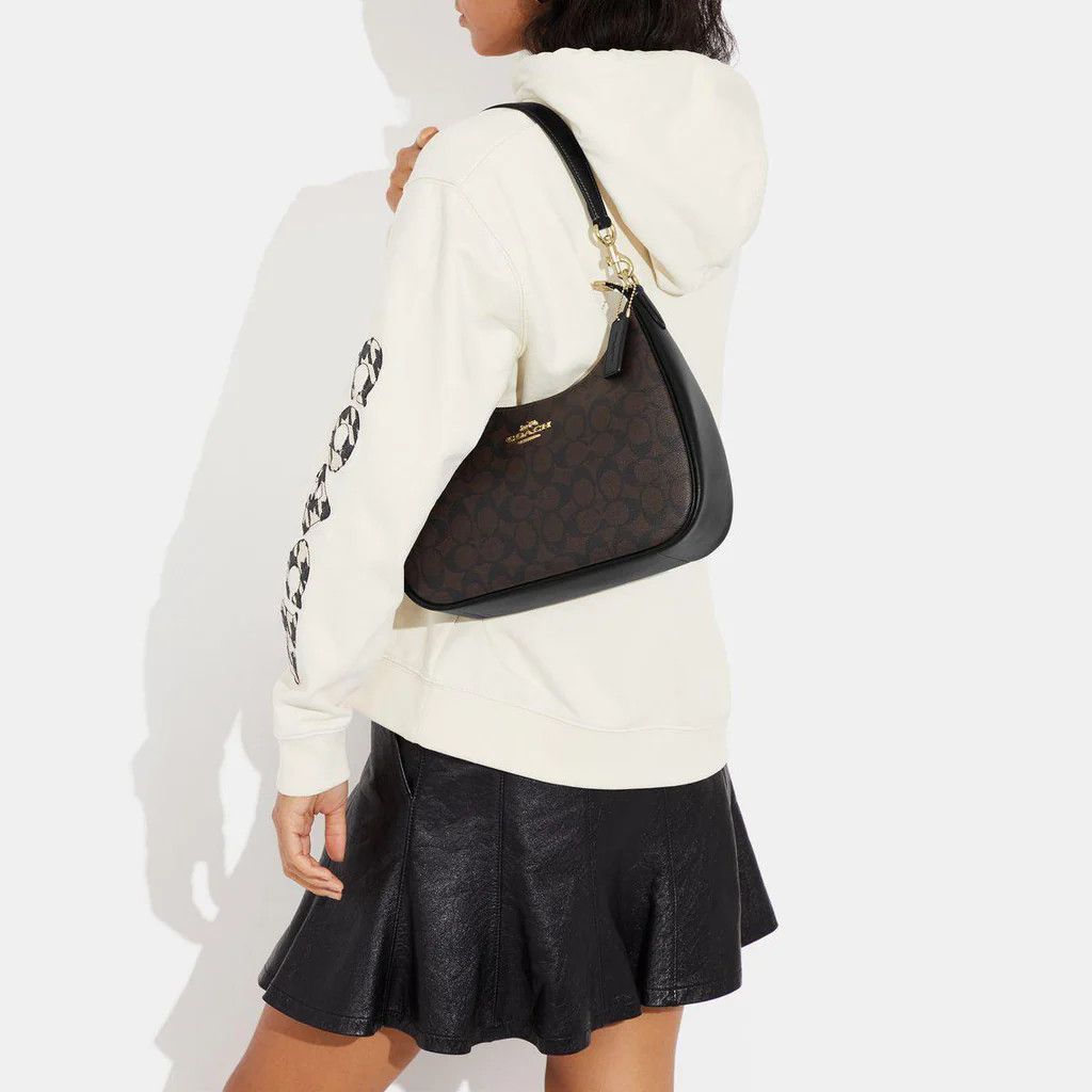 Coach NWT Coach Teri Hobo Bag In Signature Canvas CK161 Size ONE SIZE - 8 Thumbnail