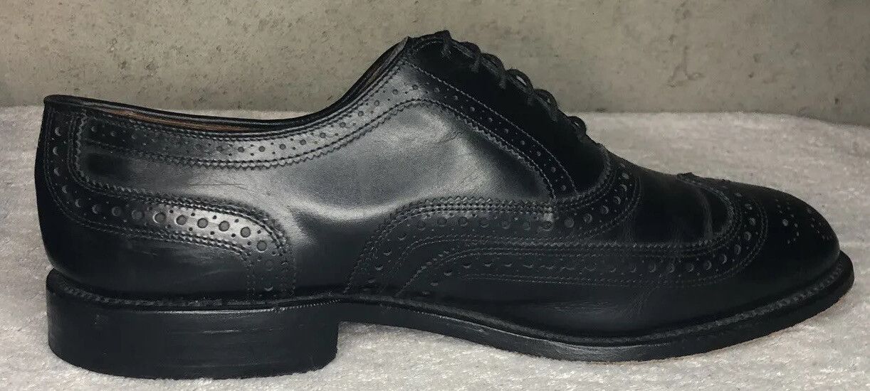 Allen Edmonds Allen Edmonds "BROADSTREET" Black Leather Brogue Men's 10E Size US 10 / EU 43 - 4 Thumbnail