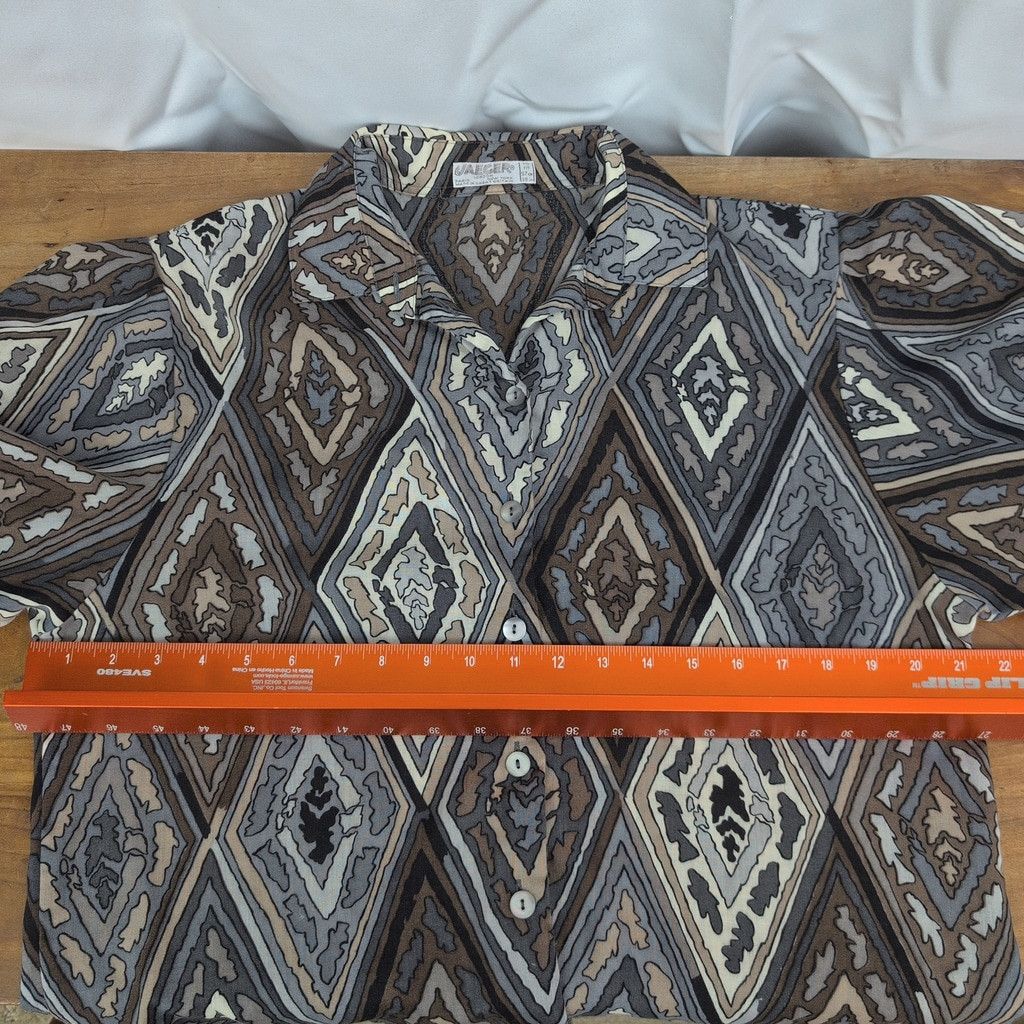 Jaeger Jaeger London lightweight wool geometric pattern shirt Size L / US 10 / IT 46 - 7 Thumbnail