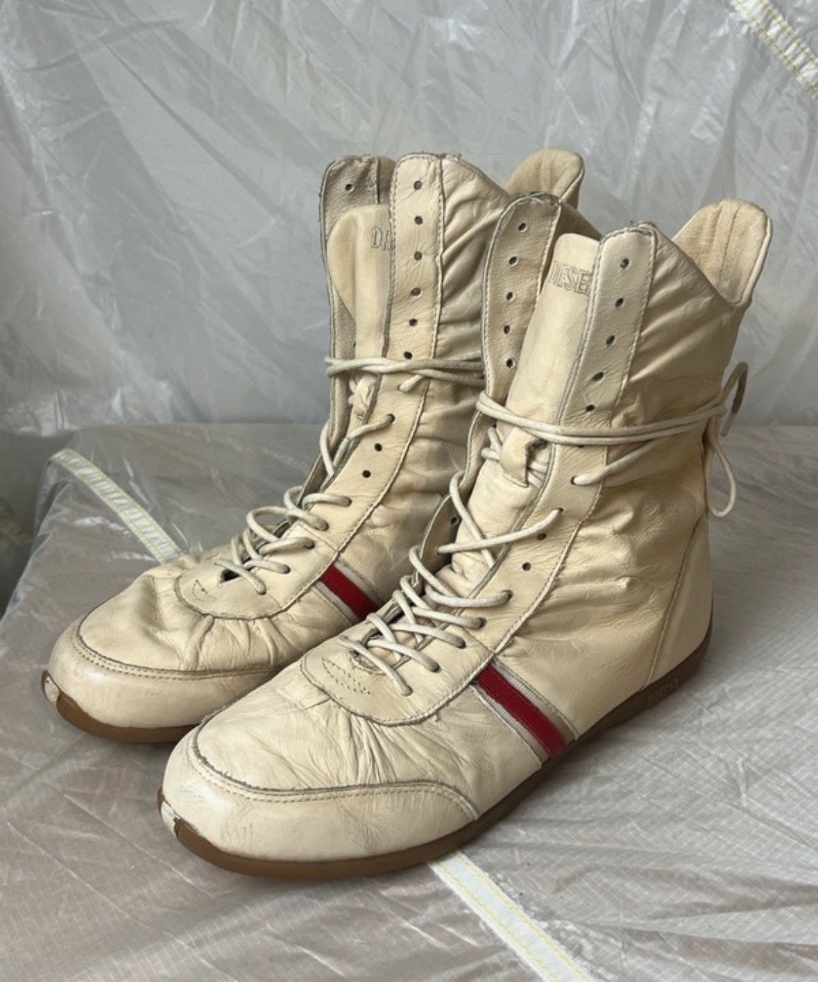 Diesel Vintage Diesel medium high leather trainers boxing moto Size US 7.5 / IT 37.5 - 1 Thumbnail