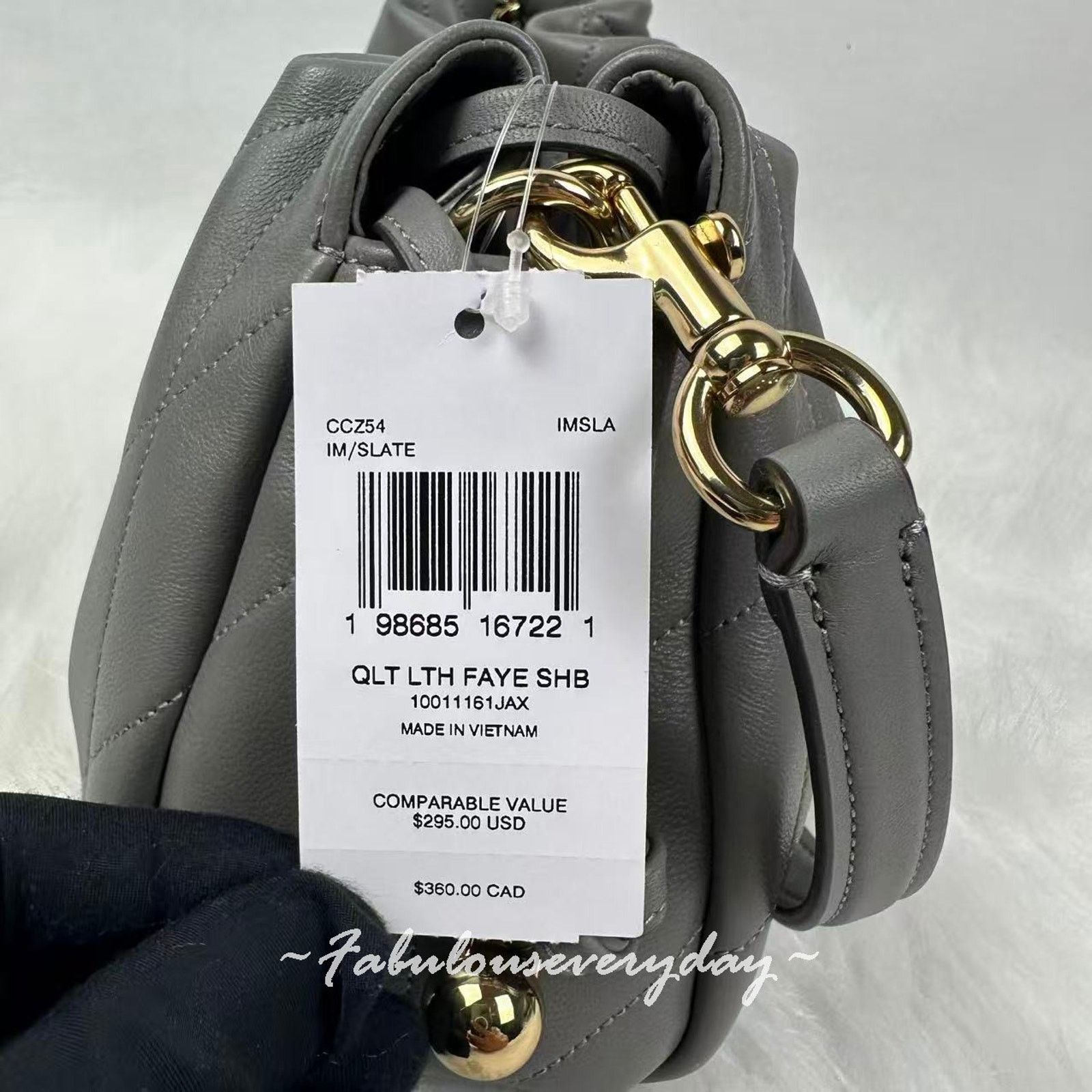 Coach Coach Faye Shoulder Bag Quilting Nappa Leather/Slate CCZ54 Size ONE SIZE - 6 Thumbnail