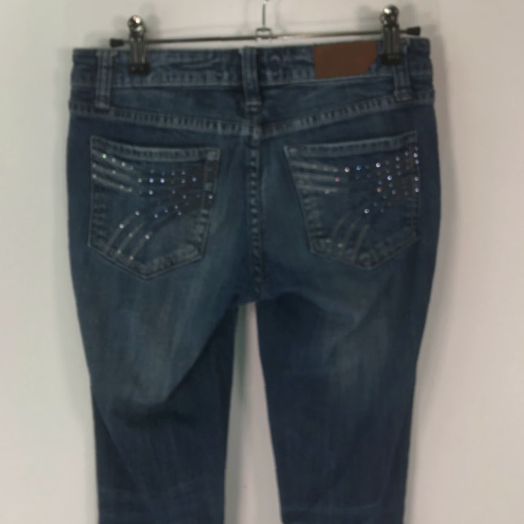Vintage VIGOSS Womens Regular Low Rise Skinny Casual Blue Distressed Denim Jeans Size 0 Size 25" / US 0 / IT 36 - 4 Thumbnail