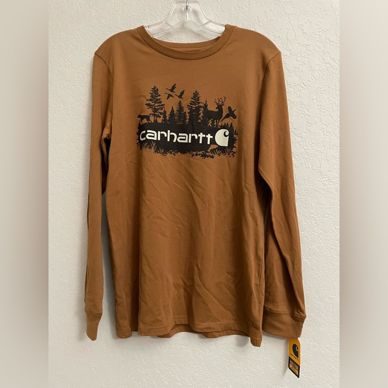Carhartt Carhartt Boys L Long Sleeve Outdoor Graphic Tee Brown Size US S / EU 44-46 / 1 - 1 Thumbnail