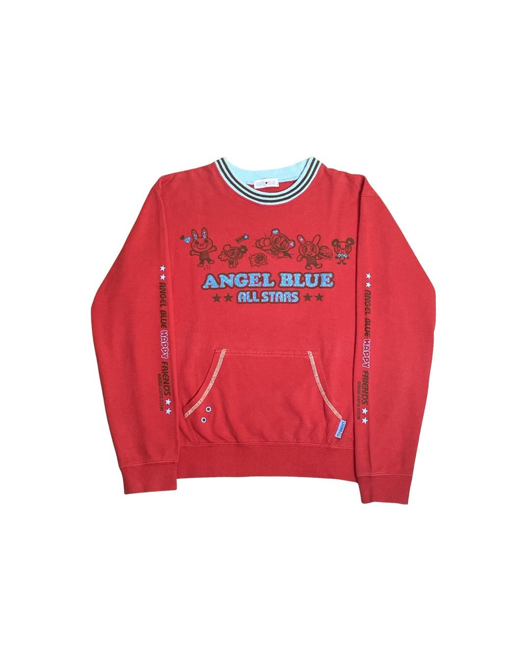 Angel Blue Angel Blue "All Stars" Red Pocket Sweatshirt Size M / US 6-8 / IT 42-44 - 2 Thumbnail