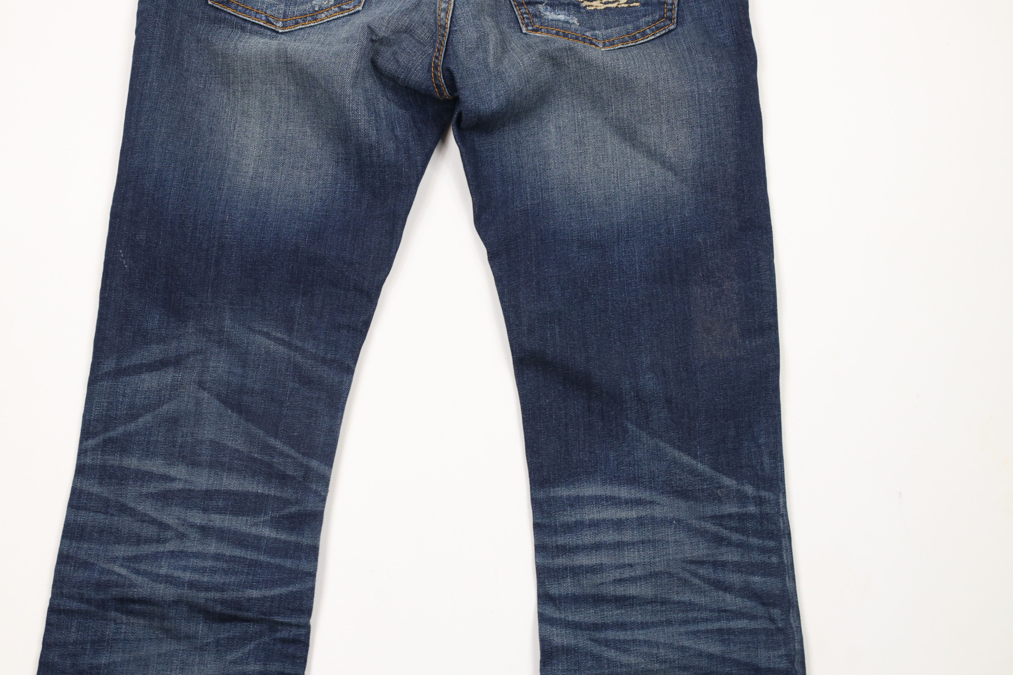 BKE × Vintage Buckle BKE Thick Stitch Stretch Flared Denim Jeans Blue Size 27" / US 4 / IT 40 - 10 Thumbnail