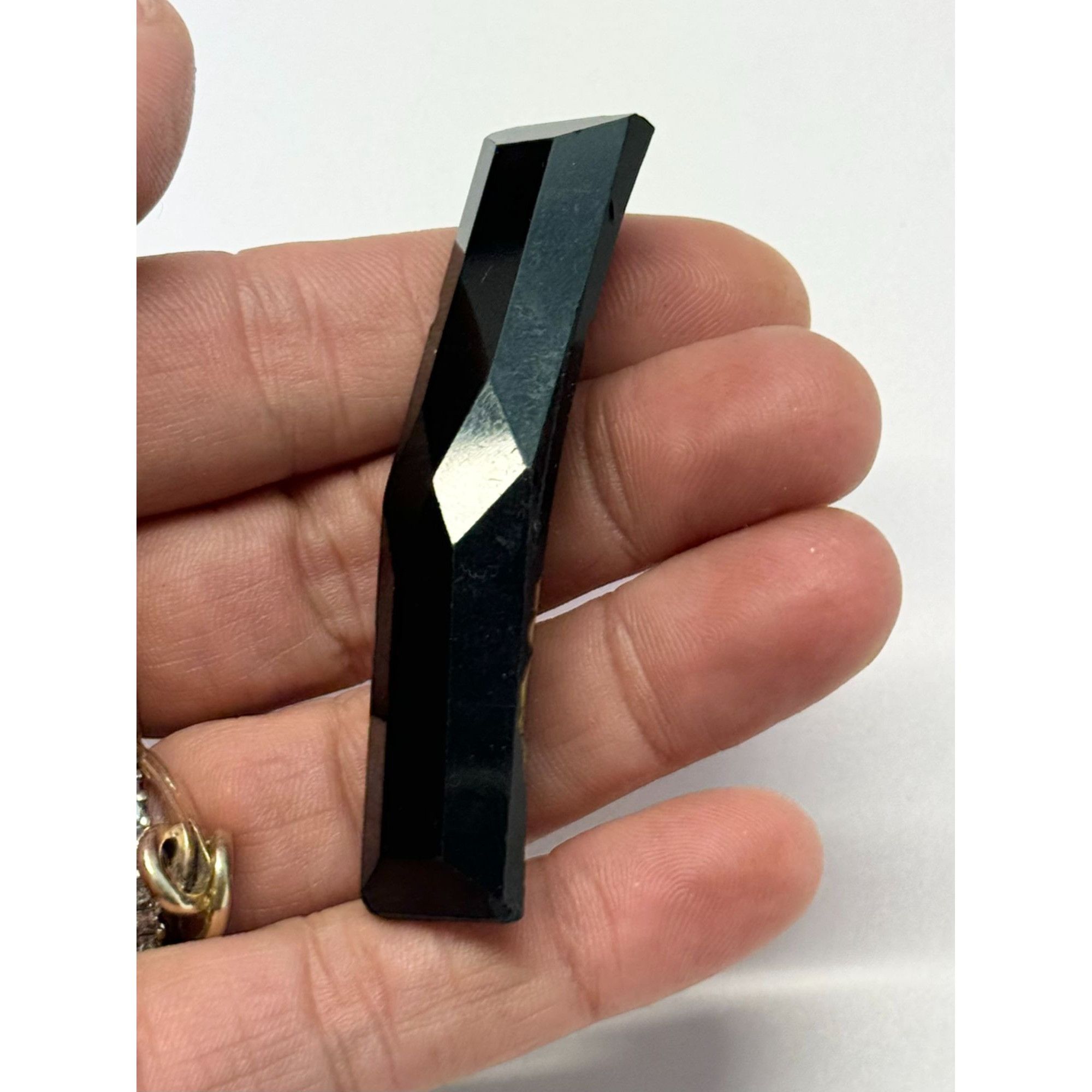 Vintage Antique Victorian Edwardian Black Jet Mourning Bar Brooch Pi Size ONE SIZE - 2 Thumbnail