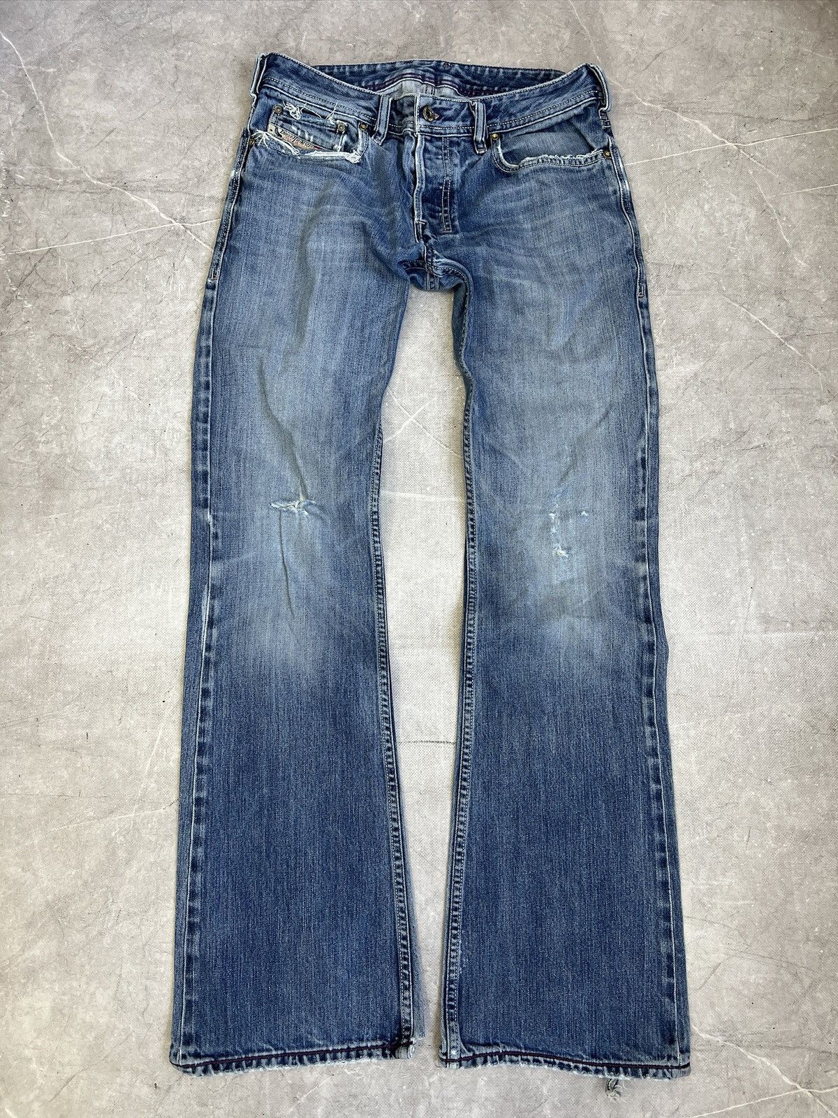 Diesel Diesel Distressed Blue Denim Jeans Vintage y2k style hype Size US 30 / EU 46 - 1 Thumbnail