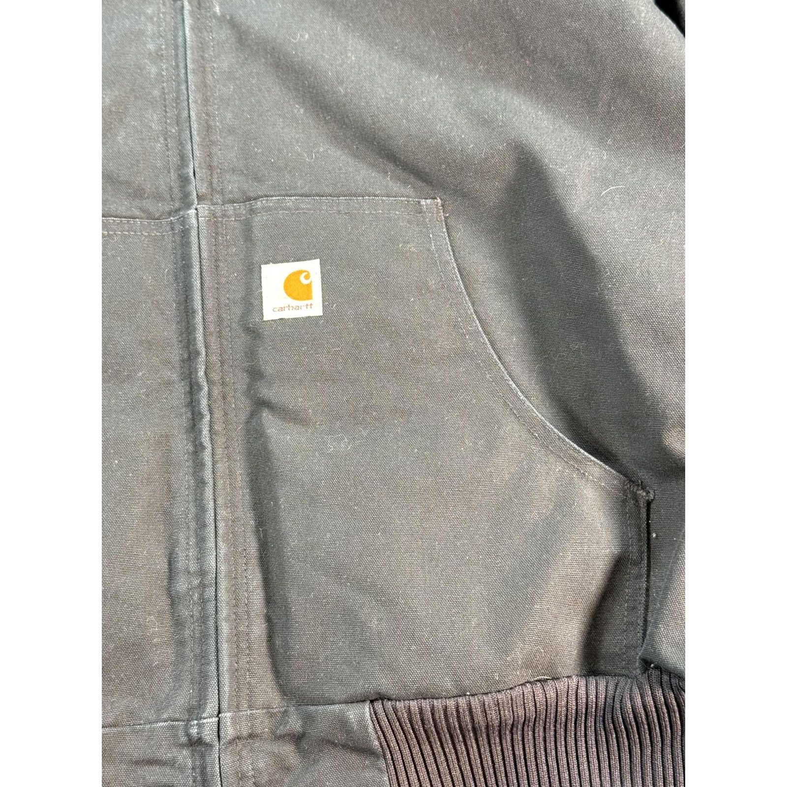 Carhartt VINTAGE Carhartt Jacket Mens 3XL Black J140 Hooded Quilted Lined Made in USA Size US XXL / EU 58 / 5 - 2 Thumbnail